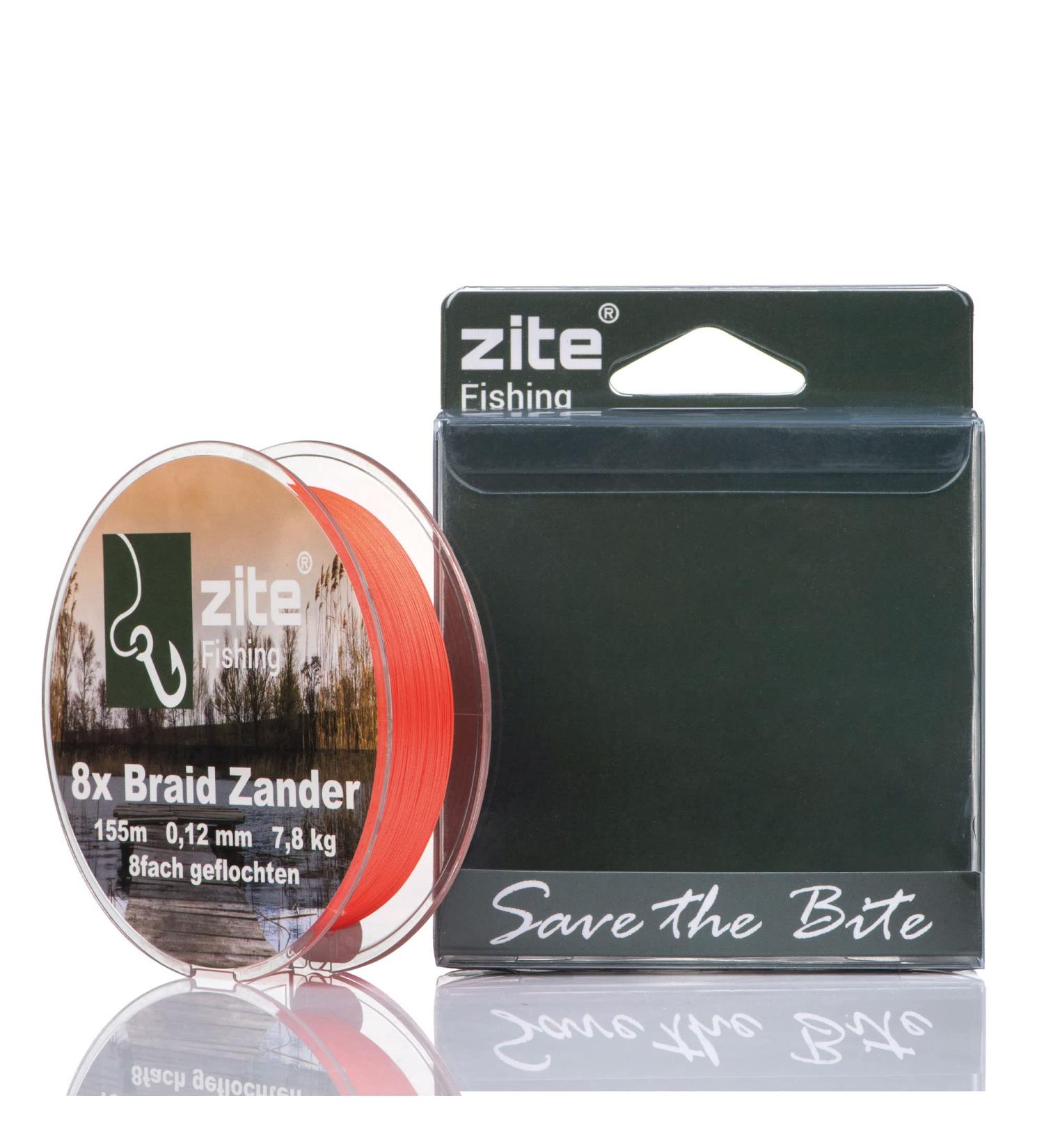 Zite Fishing 8X Braided Fishing Line 155m Orange 8-Braid for Perch Zander & Pike Fishing Durable & High Performance - Buy Online on GoSupps.com