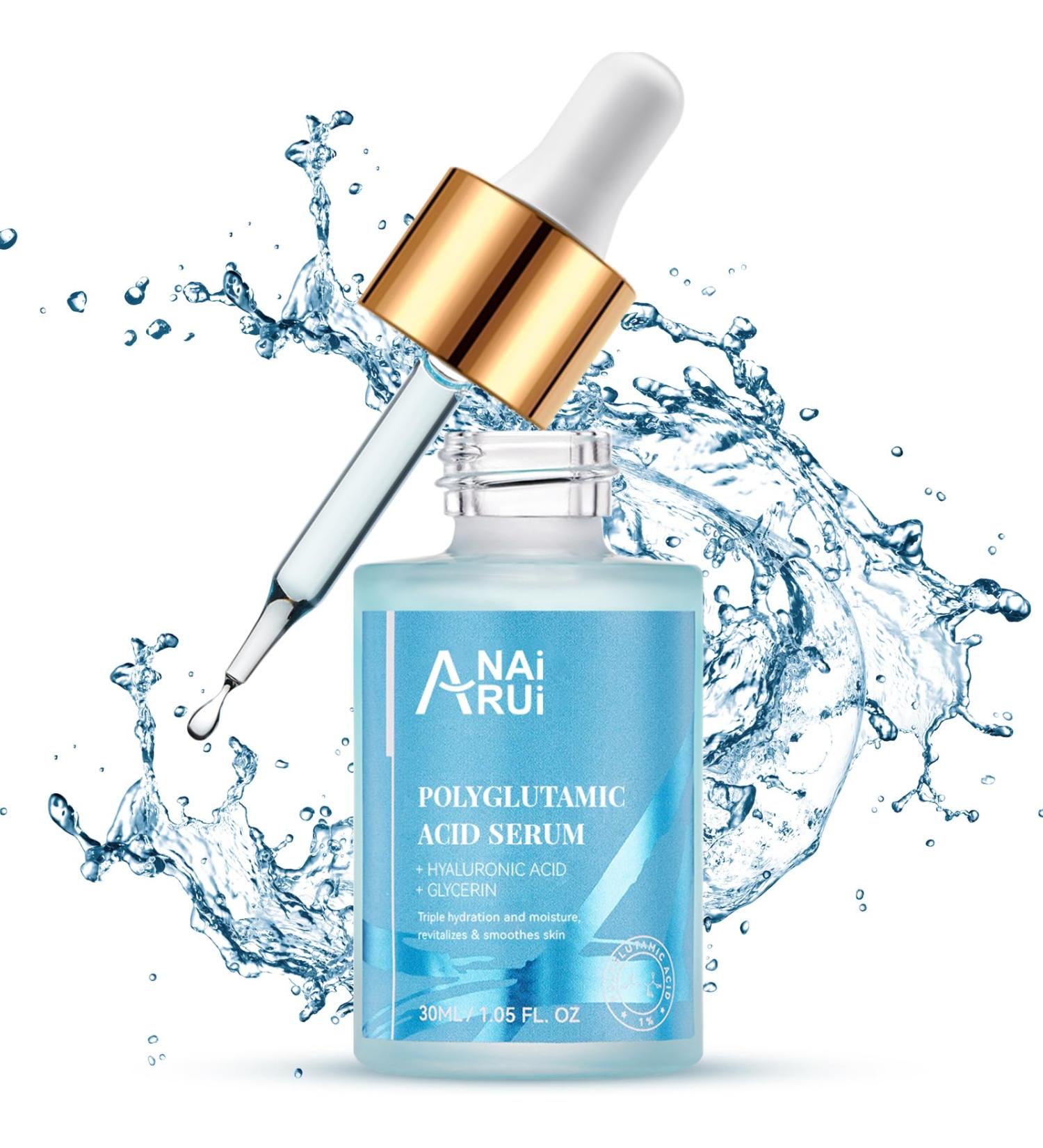 ANAI RUI ANAIRUi Polyglutamic Acid Serum with Niacinamide Hyaluronic Acid and Glycerin for the Face Polyglutamic Acid Serum Deeply Moisturizing and Nourishing Skin 30 ml