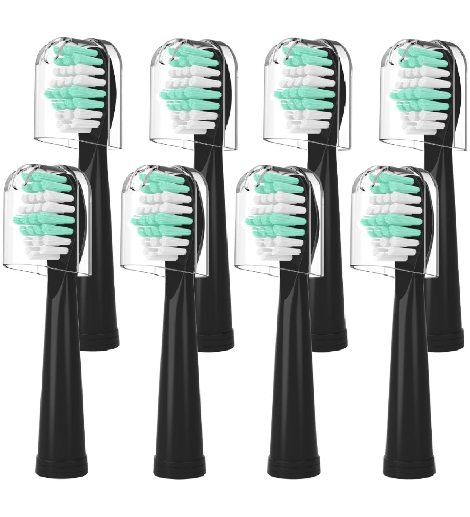 Relax Artist Replacement Heads for Fairywill Electric Toothbrush - 8 Pack Green - Compatible with FW-507/508/551/515/917/959/2011 FW-D1/D3/D7/D8 - Buy Online on GoSupps.com