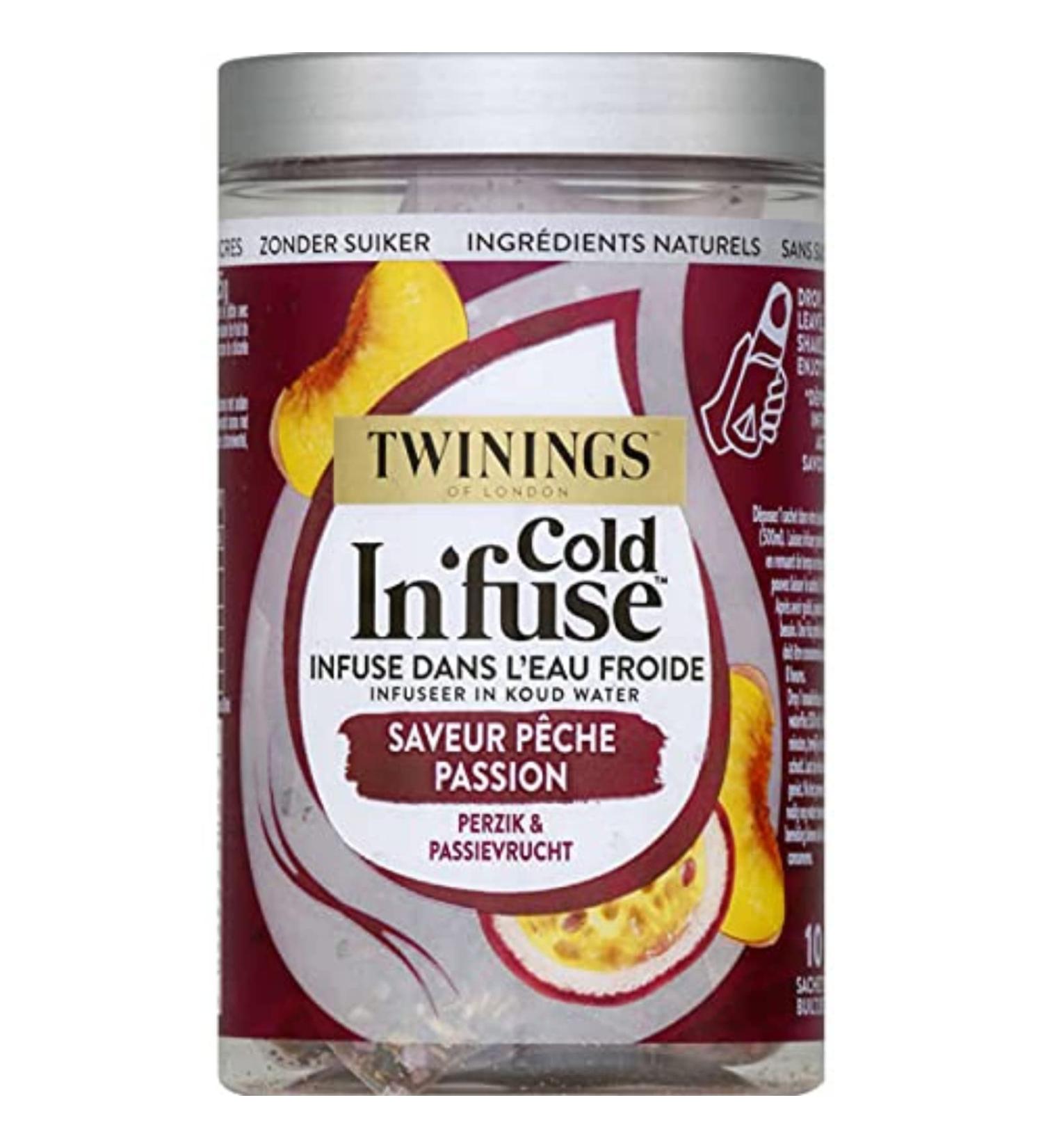 Twinings Colin'fuse Infusion in Cold Water Passion Peach Flavour 10 Sachets 25 g