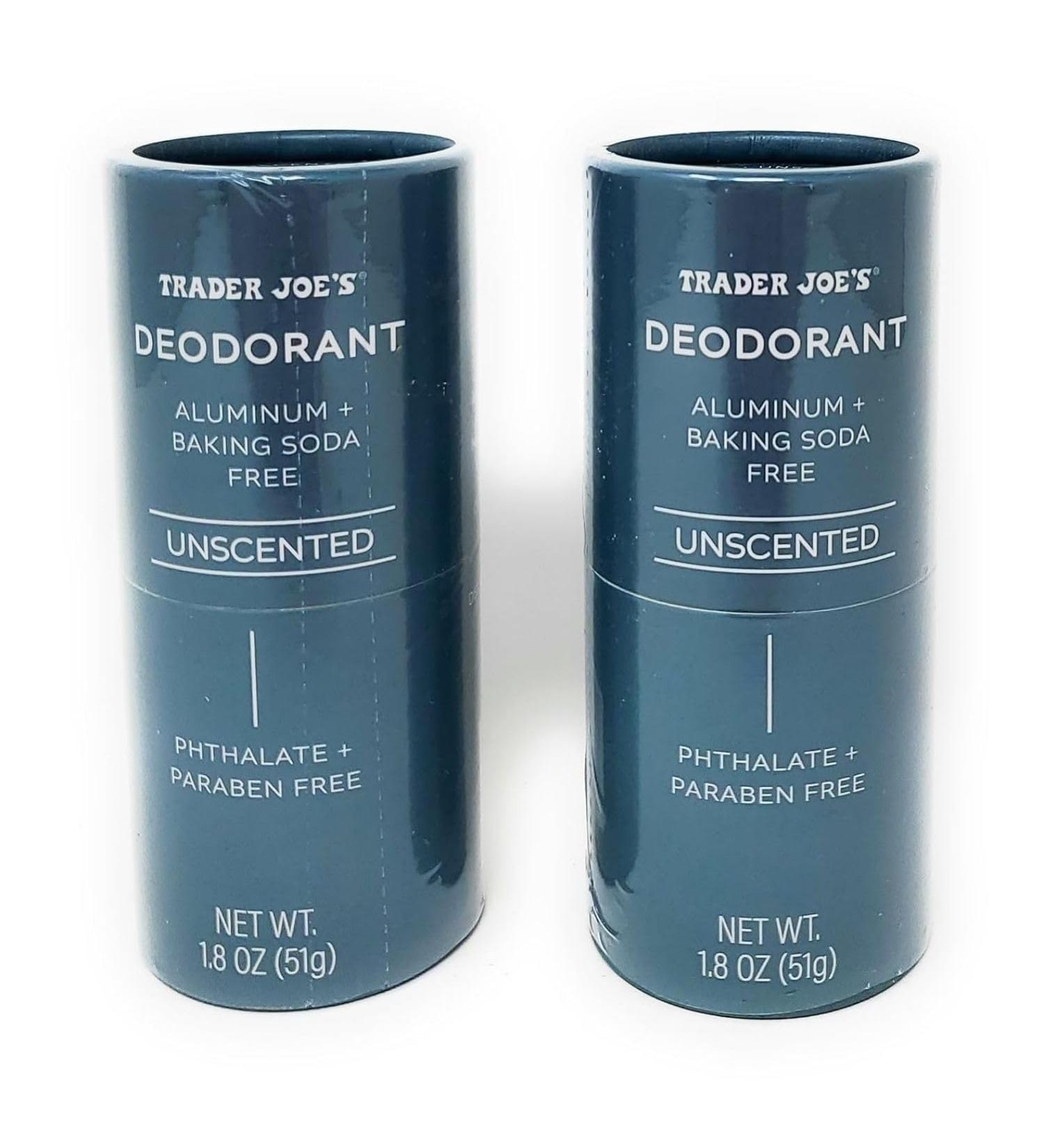 Generic Trader Joe's Unscented Deodorant - Aluminum-Free & Baking Soda-Free - Pack of 2 - Buy Online on GoSupps.com