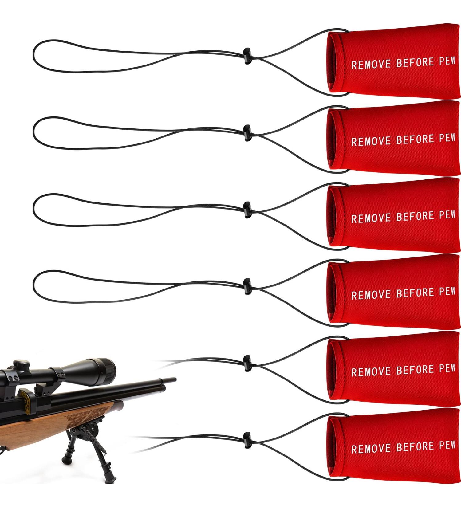 Riakrum 6 Pcs Airsoft & Paintball Barrel Cover with Bungee Cord | Red | 5.51 x 3.15 Inch - Buy Online on GoSupps.com