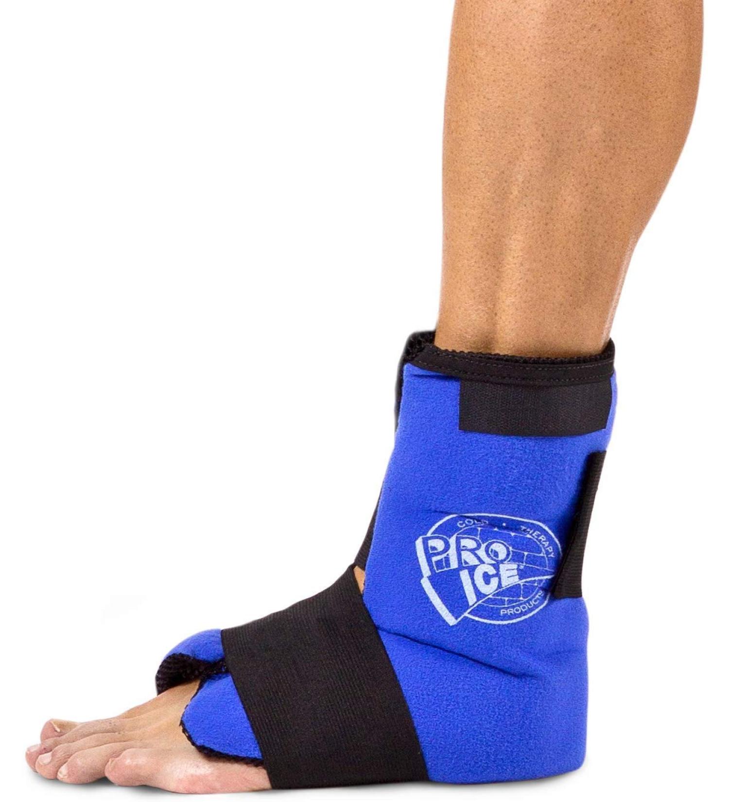 Ankle/Foot Ice Therapy Wrap - Perfect for Sprained Ankles, Plantar Fasciitis, Achilles tendonitis, and Swelling Feet - Ice Packs Included