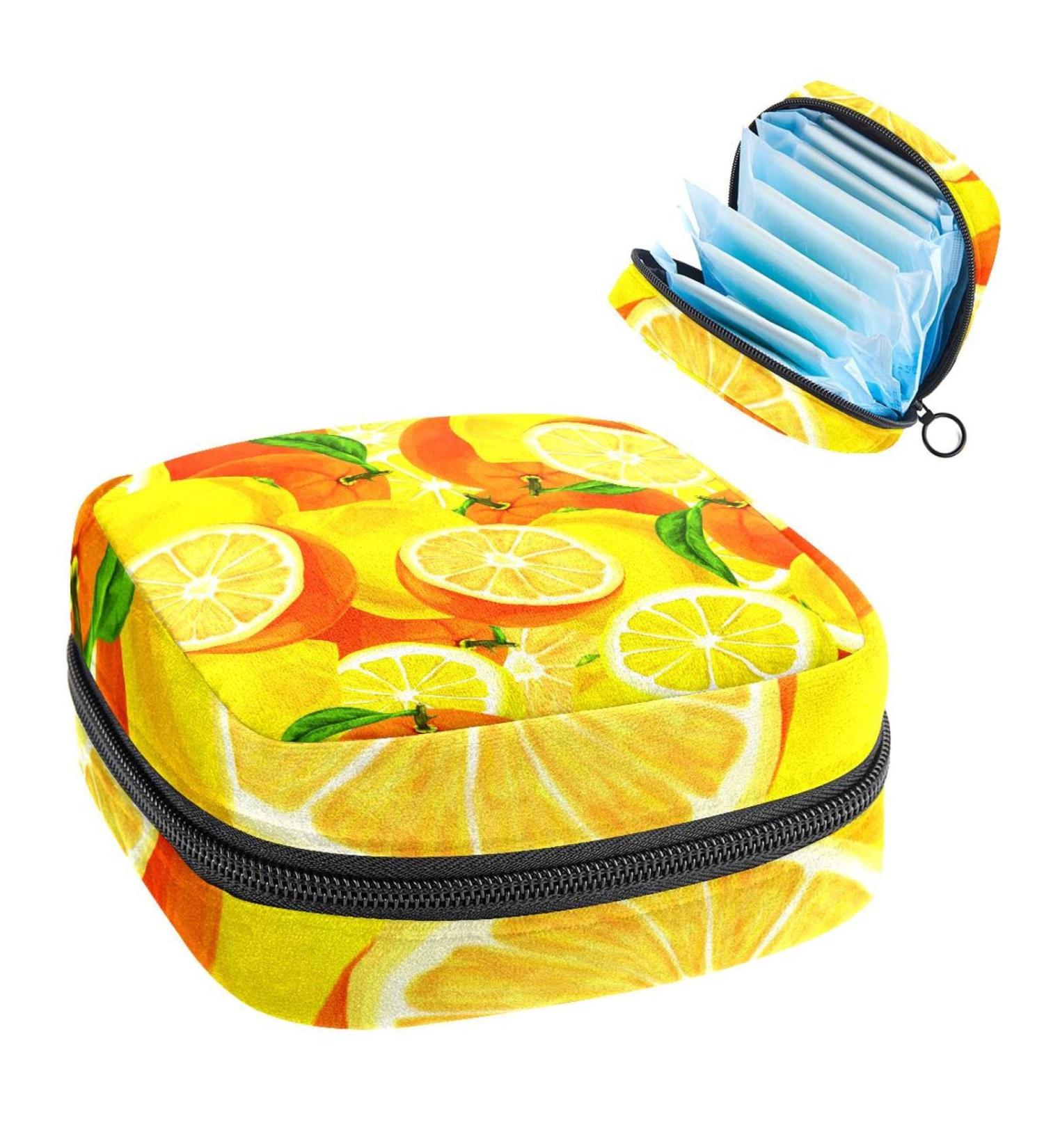 Buy Anna Cowper Yellow Lemon Bandage Storage Bag | Portable Menstrual Cup & Tampon Holder for Women & Teens - Multicolored 1 Piece - Buy Online on GoSupps.com