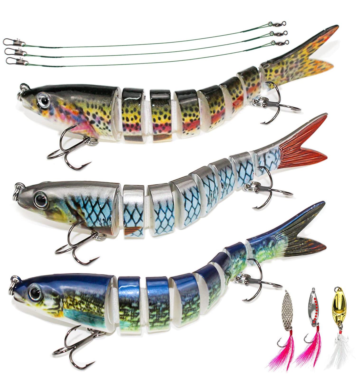 Premium Fishing Bait Set: 3-Stock Artificial Wobblers & Swimbaits for Pike Perch & Trout | Fresh & Saltwater Fishing Accessories - Buy Online on GoSupps.com