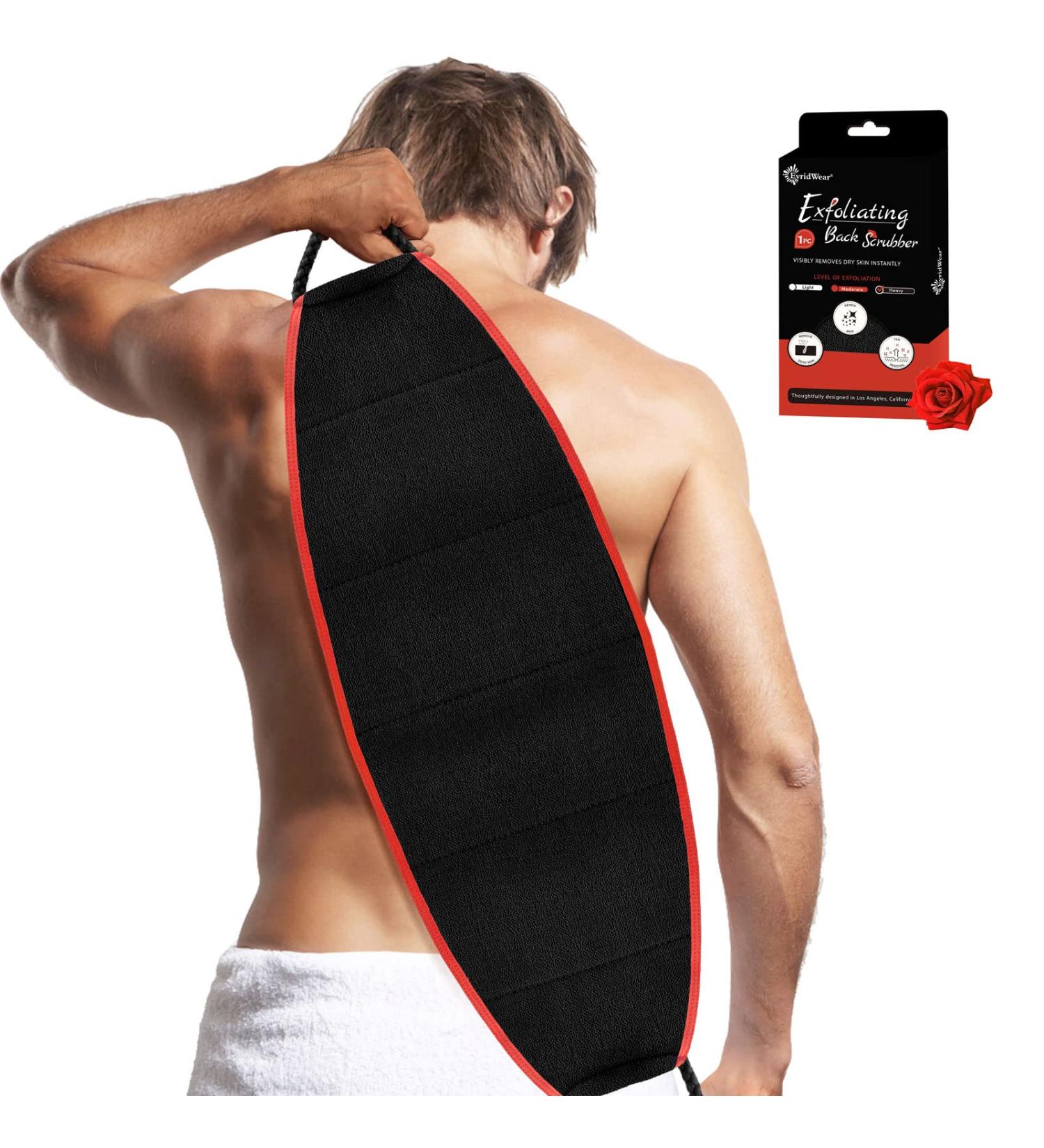 Evridwear Exfoliating Body Scrubber with Handles - Back Washer for Shower/Bath - Deep Clean for Dry Skin - Men/Women (Heavy) - Buy Online on GoSupps.com