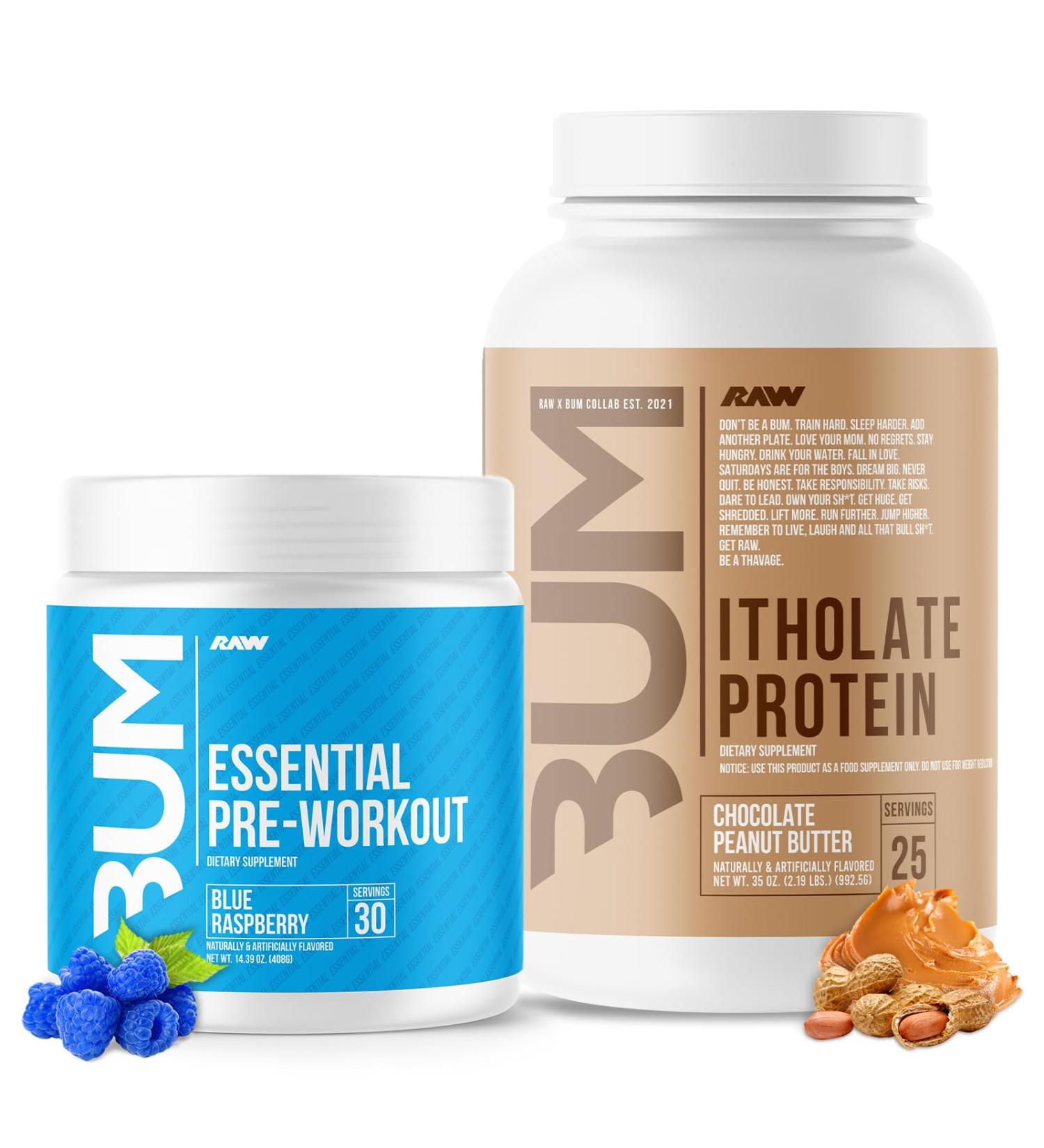 RAW Whey Isolate Protein Powder & Essential Pre-Workout Bundle - Buy Online on GoSupps.com