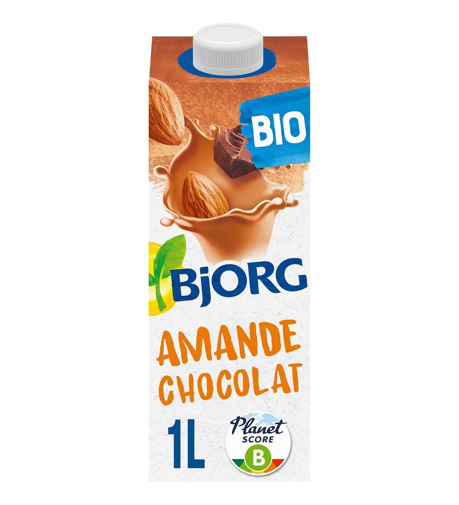 BJJORG Boisson V g tale Bio Amande Chocolat e Saveur Douce et Onctueuse (Brique 1L) - Le lot de 3
