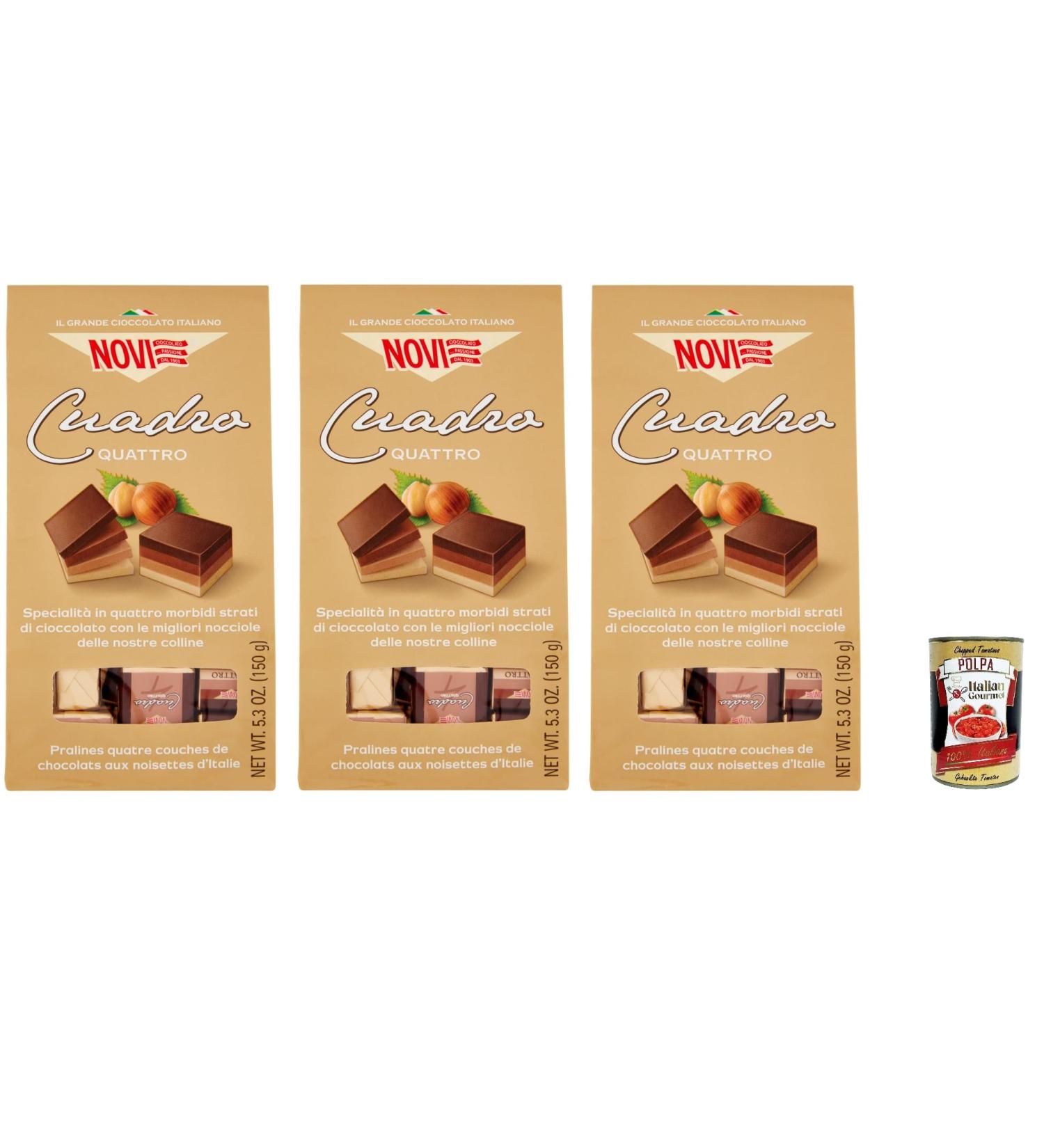  Italian Gourmet E.R. NOVI Cuadro Quattro Lot de 3 chocolats Cremino 150 g + polpa italien Gourmet 400 g - Buy Online on GoSupps.com