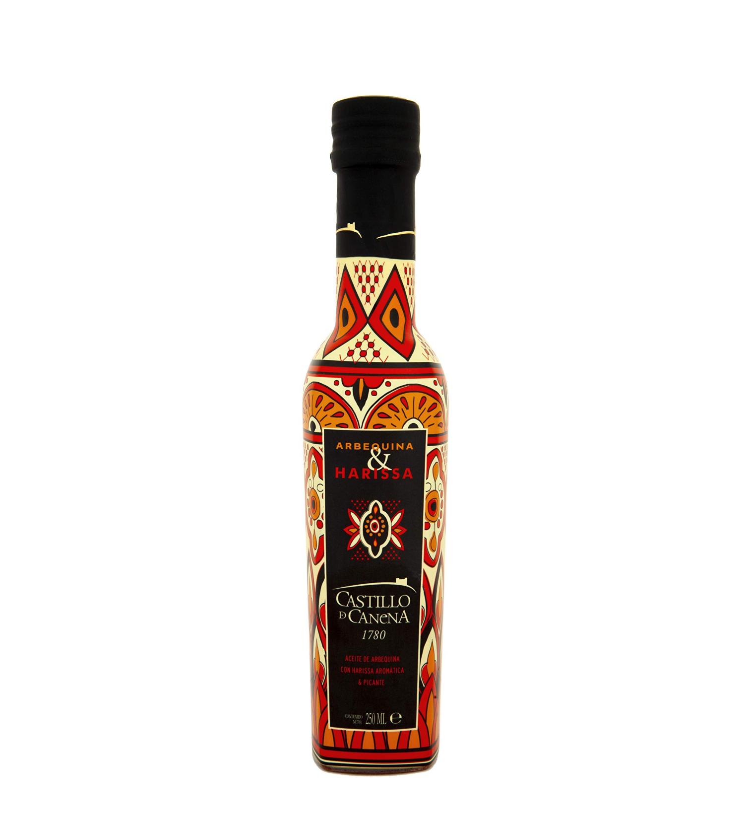 Arbequina Extra Virgin Spicy Olive Oil - Spicy Oil with Paprika Cayenne Garlic Coriander and Caraway | 250ml Bottle of Oil Castillo de Canena - Buy Online on GoSupps.com