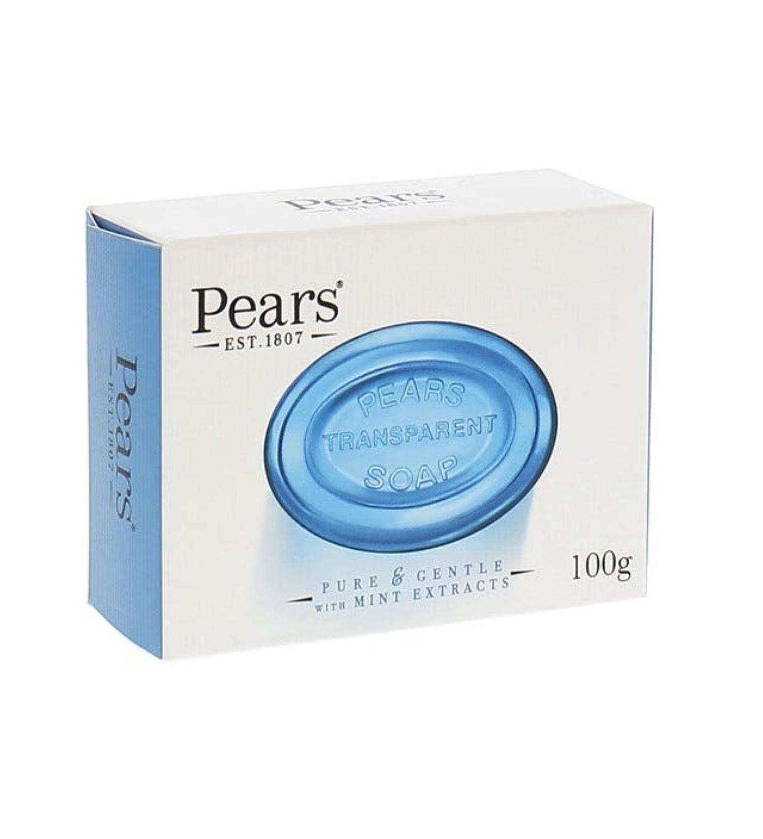 PEARS Bar Soap Pure and Gentle with Mint Extracts 0.1 kilograms WHITE Unscented 24 count (Pack of 1) - Buy Online on GoSupps.com