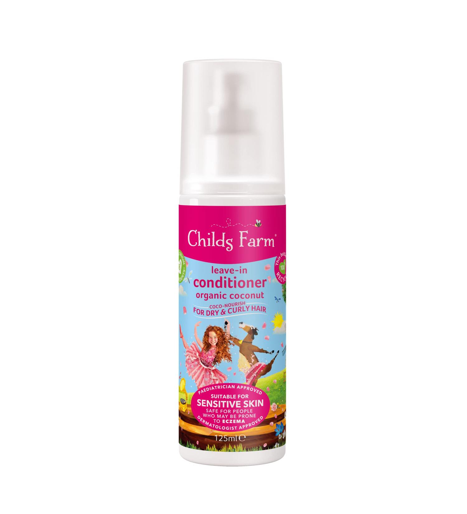 Childs Farm Kids Coco-Nourish Leave in Conditioner 125ml - Organic Coconut for Dry Curly Hair | Conditions & Nourishes | For Dry Sensitive & Eczema-prone Skin - Buy Online on GoSupps.com