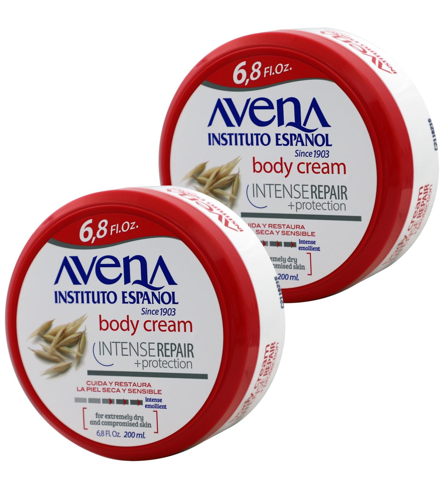 Avena Instituto Espanol Intense Repair Protection Body Cream for Sensitive Skin Soothes the Skin Intense Emollient Soft and Glowing Skin Dry Skin 6.8 Fl Oz each 2- Pack Jars 6.8 Ounce (Pack of 2) - Buy Online on GoSupps.com