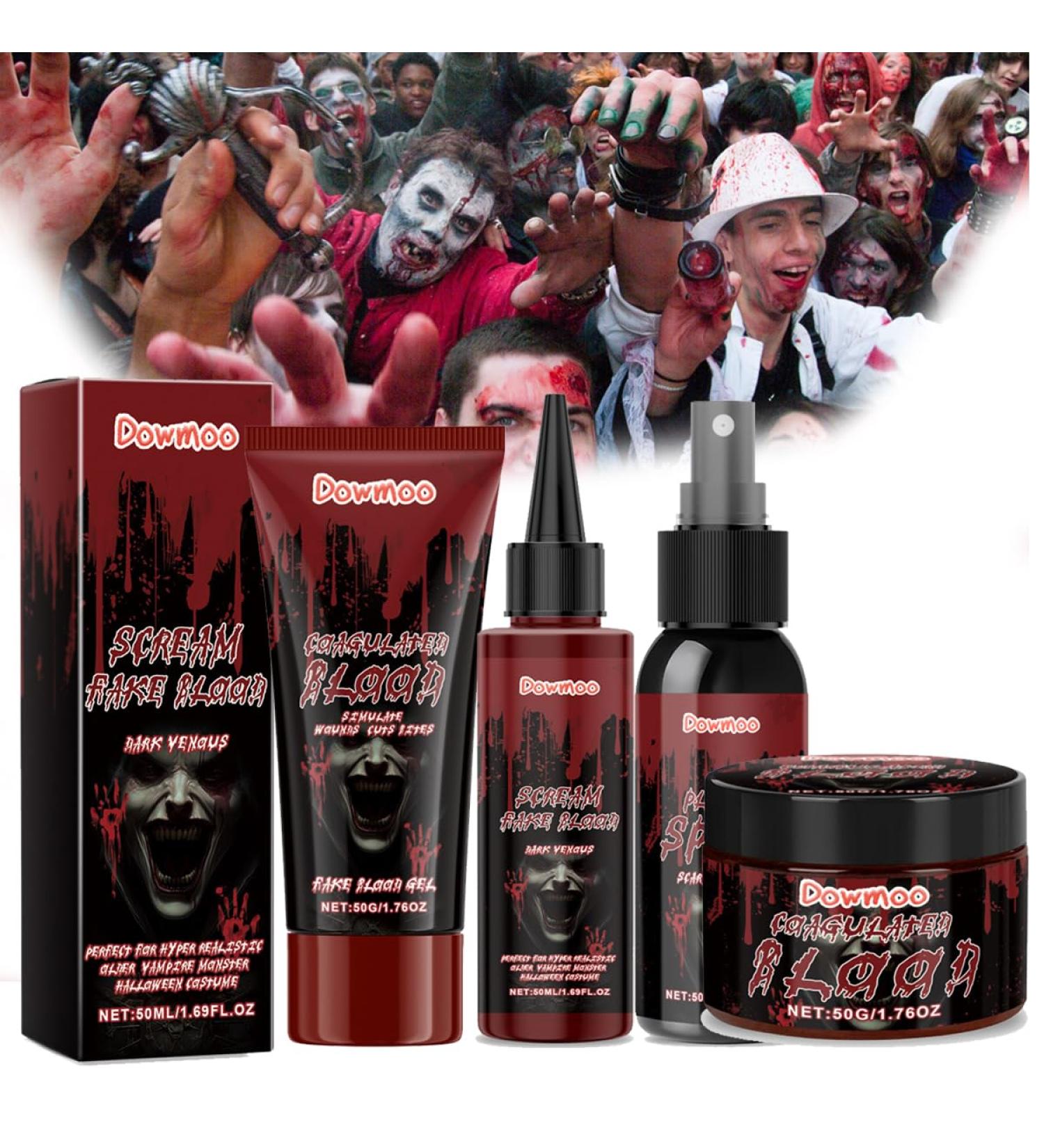 Realistic Blood Spray Set for Halloween Makeup | Easy Clean Blood Plasma Effect | International Shipping - Buy Online on GoSupps.com