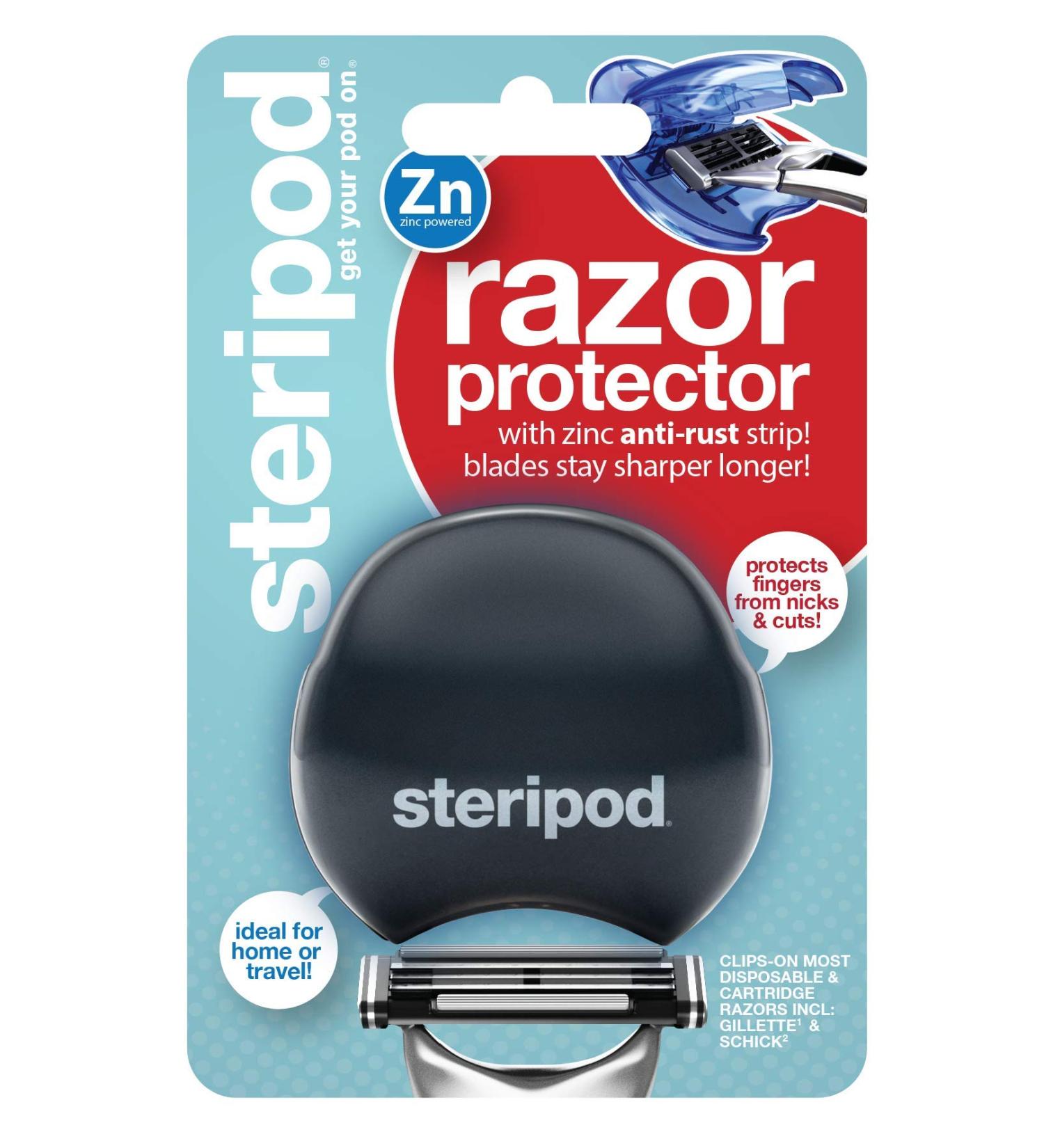Steripod Razorpod - Clip-On Razor Protector (Black Pearl) | Keep Your Razor Clean and Sharp - Buy Online on GoSupps.com