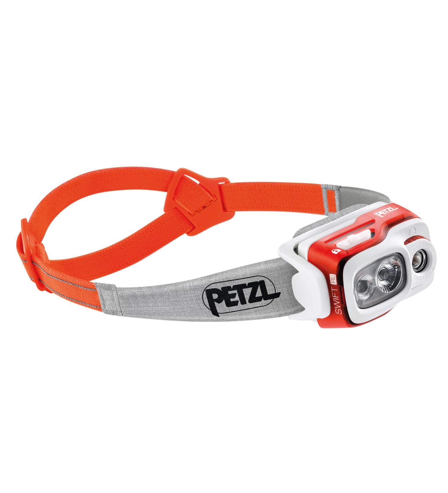 Petzl Swift RL 900 Lumens Rechargeable Headlamp with Auto Brightness, Orange - Buy Online on GoSupps.com