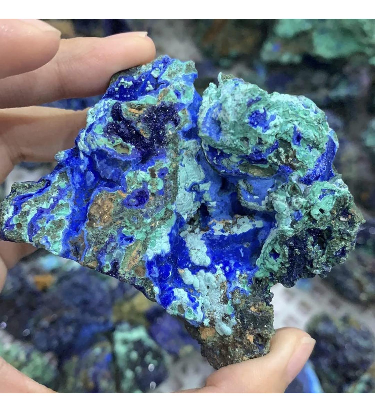 Natural Quartz Crystal 1pc Natural Azurite Raw Crystal Blue Malachite Rough Stones Display Specimen Stones Gifts Decor Minerals Home Office Decor ATNIDC (Size : 50-100grams) - Buy Online on GoSupps.com