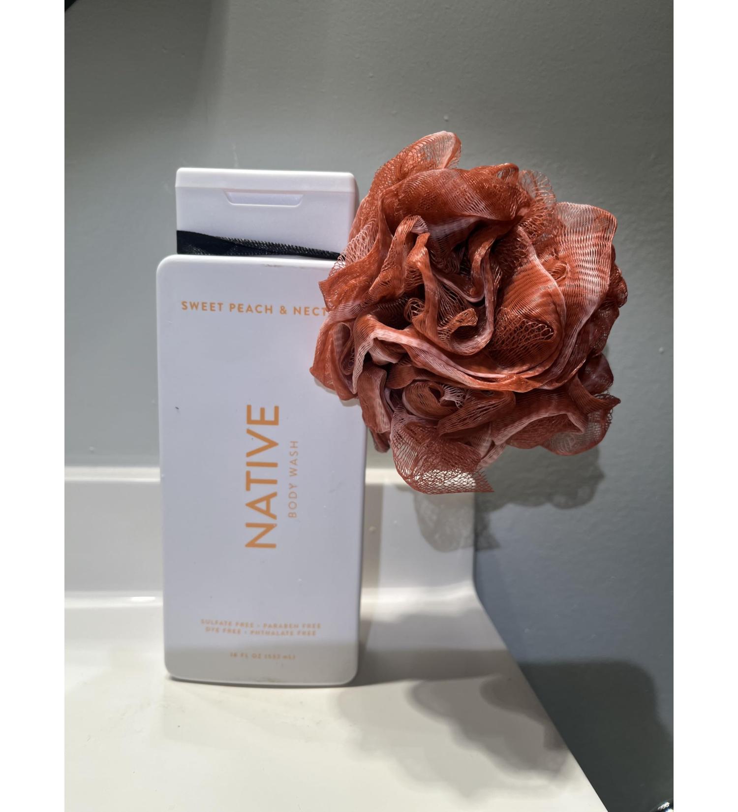 Buy Native Body Wash - Sweet Peach & Nectar - Sulfate Free - 18 fl oz with Free Loofah | International Shipping Available - Buy Online on GoSupps.com