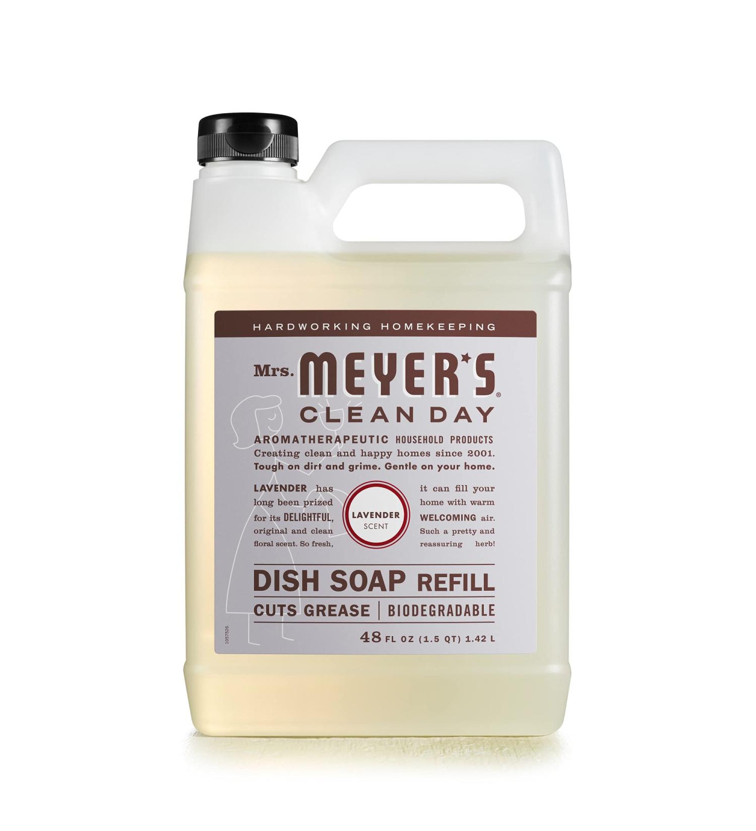 Mrs. Meyer's Lavender Liquid Dish Soap Refill - Biodegradable Formula - 48 fl. oz - Buy Online on GoSupps.com