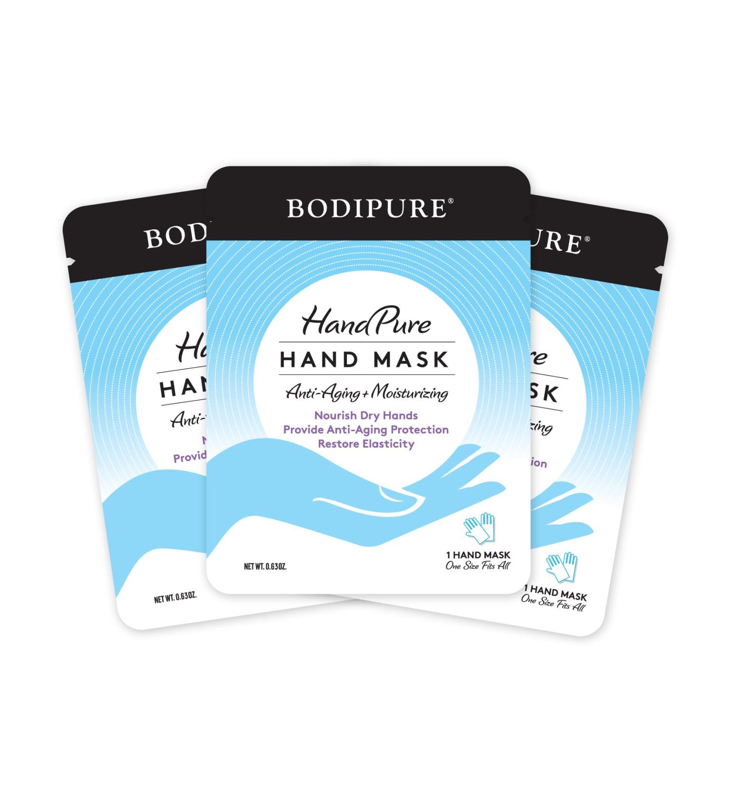 BODIPURE HandPure Hand Mask - Intensive Repair for Dry Cracked Hands - Moisturizing Gloves for Men and Women - 3 Pack - Buy Online on GoSupps.com