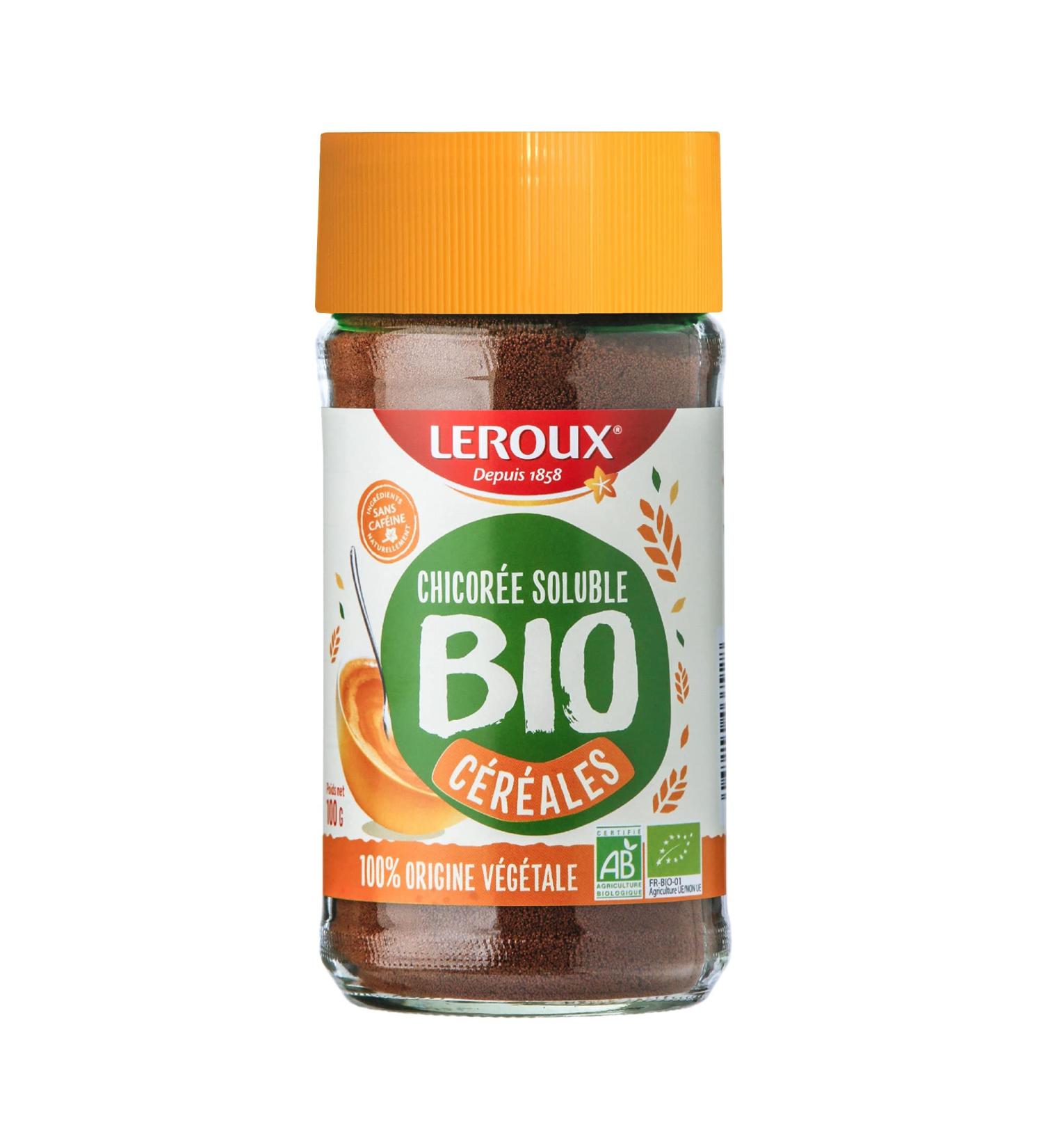 Leroux - Organic Soluble Chicory Cereals - 100% Plant Origin - Organic Chicory Grown in France - Organic Cereals - Ri - Buy Online on GoSupps.com