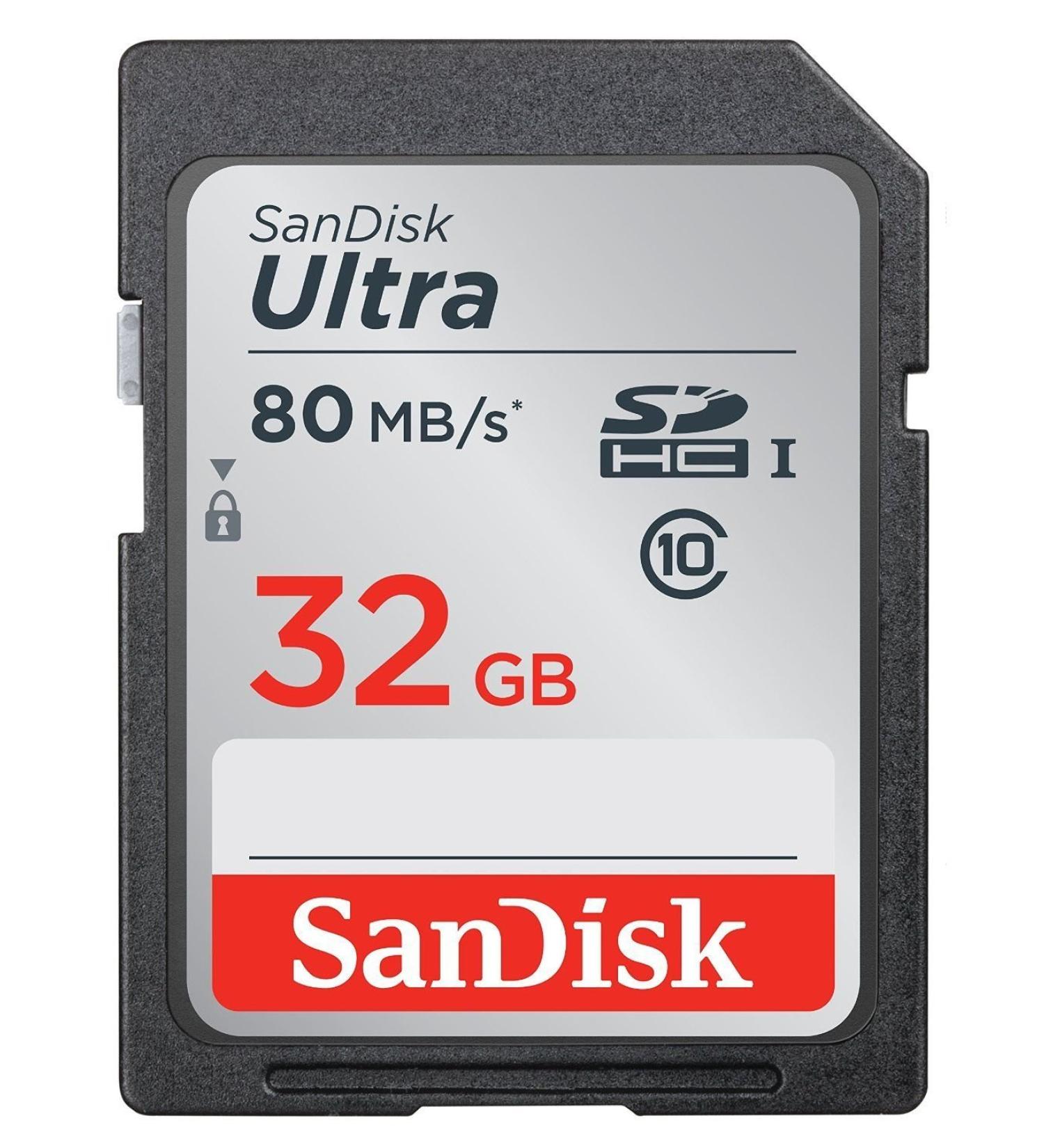 SanDisk Ultra 32GB Class 10 SDHC Memory Card - Up to 80MB/s Speed (SDSDUNC-032G-GN6IN) - Buy Online on GoSupps.com