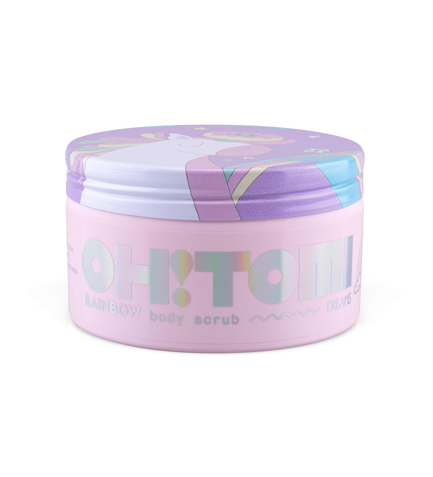 Oh! Tomi Body Peeling Rainbow - Shea Sugar Scrub with Vitamins & Minerals | Natural Skin Care Body Scrubs for All Skin Types | 250g - Buy Online on GoSupps.com