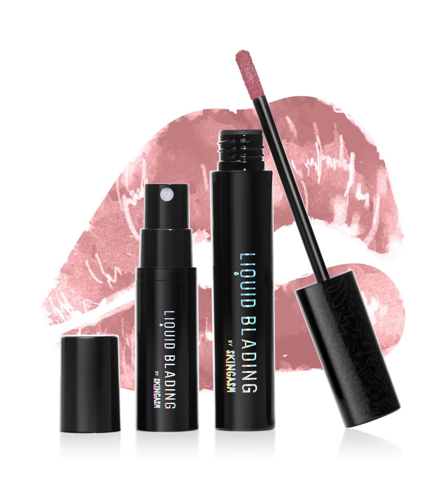 Skingasm Liquid Blading Lips - Hyper-Brilliant 2-Phase Lip Stain for Long-Lasting Color - Smudge Proof Vegan Lip Makeup (Naked) - Buy Online on GoSupps.com