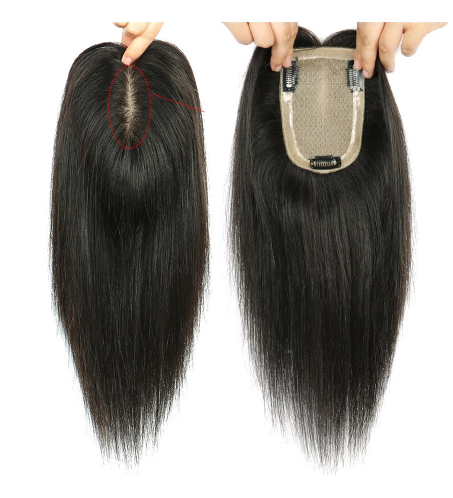 Human Hair Clip-in Topper for Women | Silk Base | 9x14 cm | Perfect for Thinning Hair | International Shipping - Buy Online on GoSupps.com