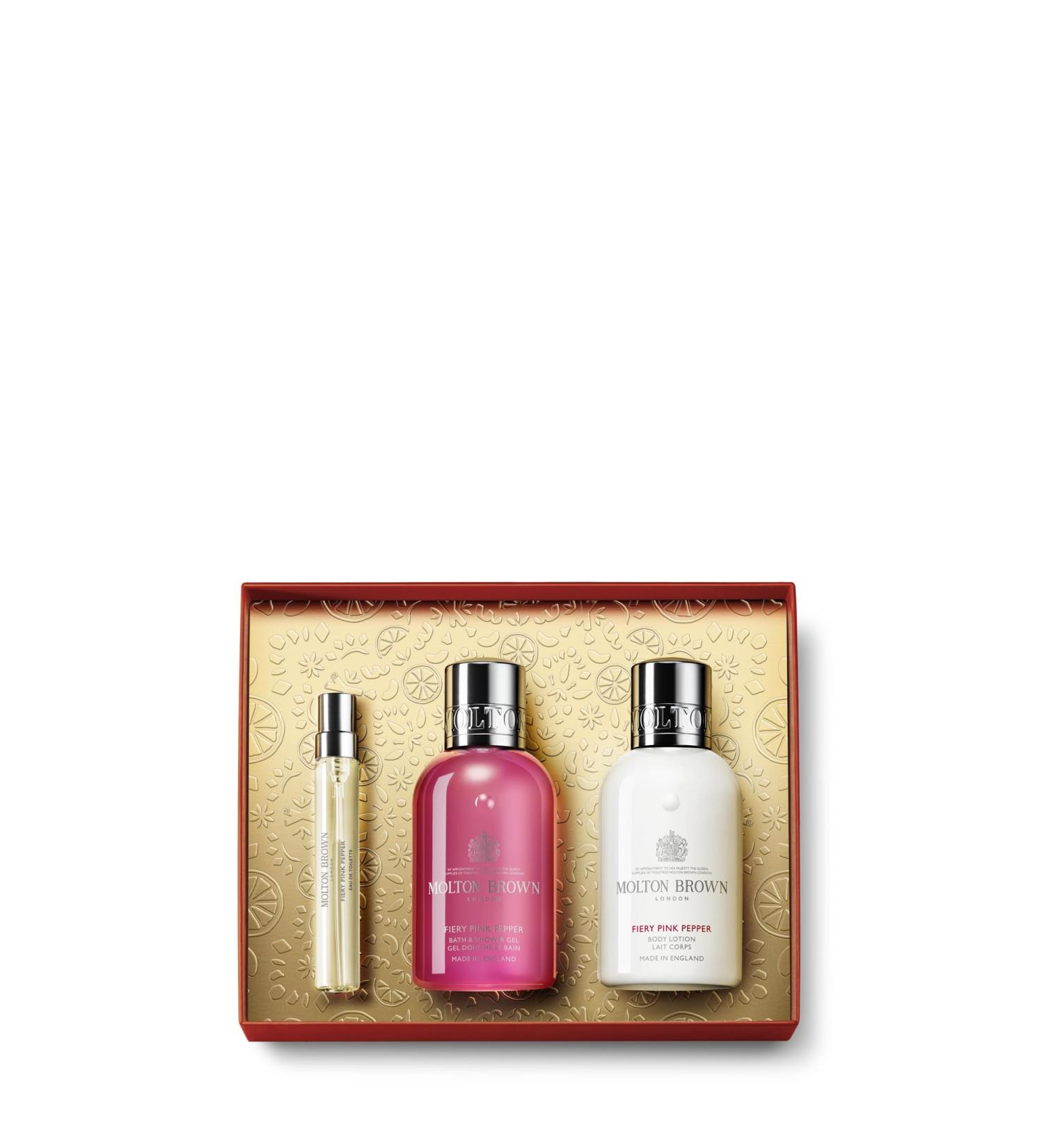 Molton Brown Fiery Pink Pepper Travel Gift Set | Luxurious Scented Skincare for Global Shipping - Buy Online on GoSupps.com
