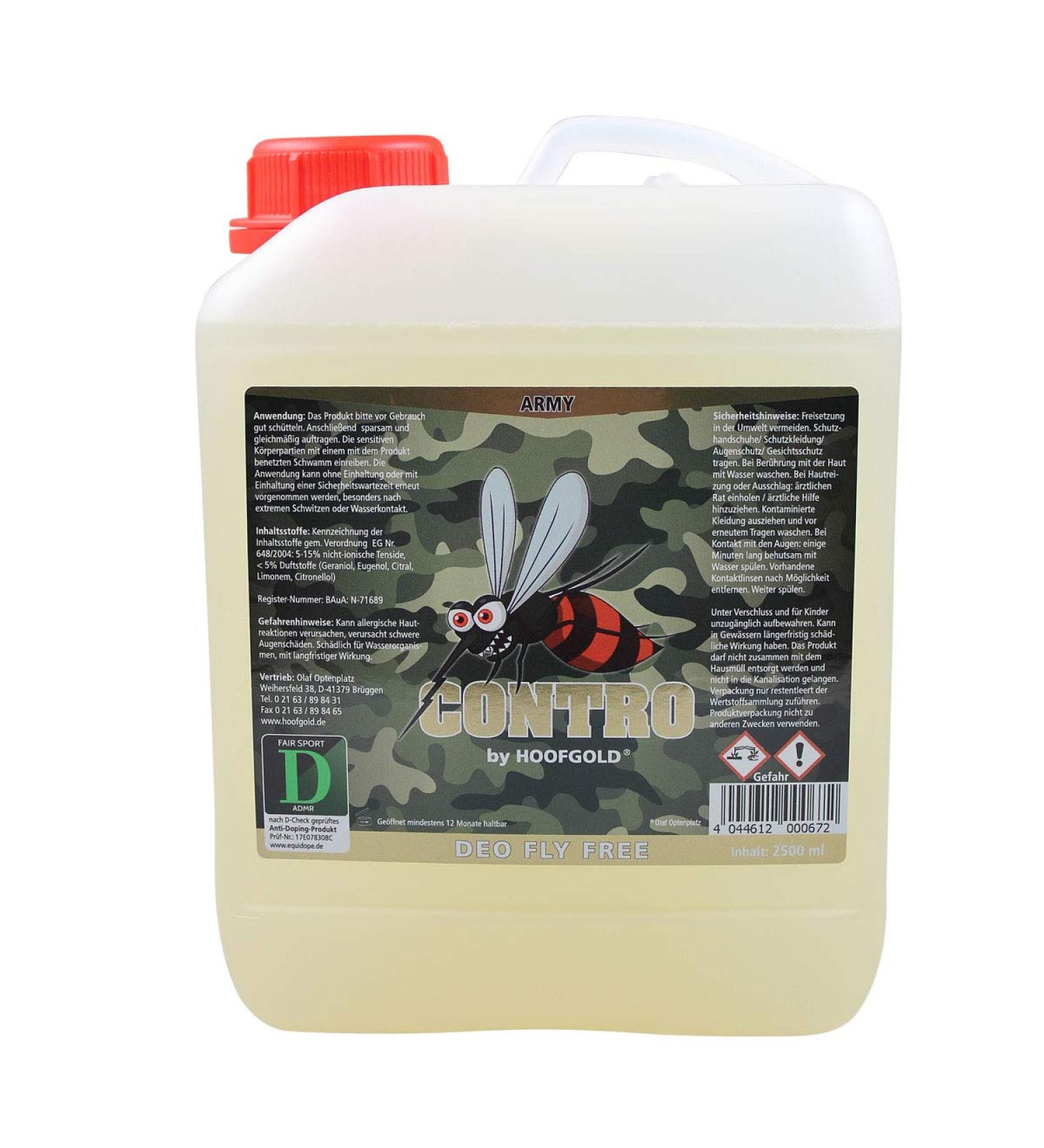 HOOFGOLD Contro Horse Fly & Horsefly Spray - Insect Repellent Horse - 2500 ml Canister