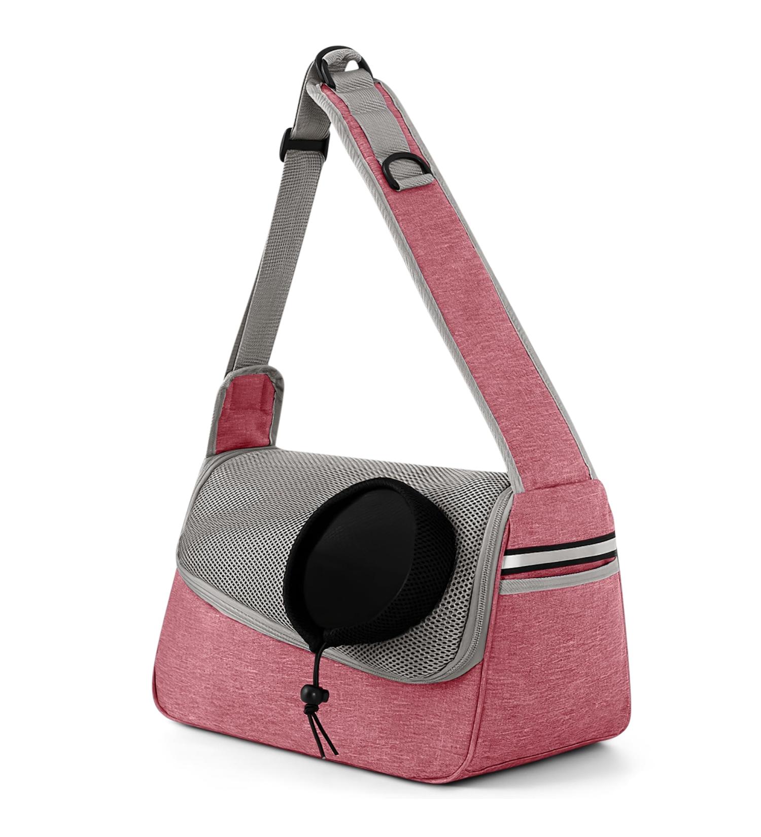 Flovippet Sling for Dogs & Cats | Breathable Dog Carrier Bag for Small Dogs (5kg) - Perfect for Outdoor Trips - Soft & Comfortable (Pink) - Buy Online on GoSupps.com