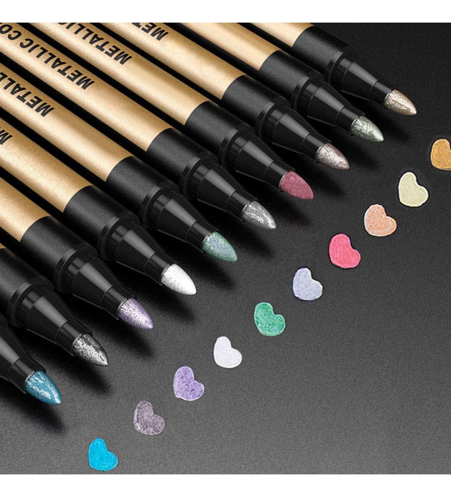 JR.WHITE Metallic Paint Markers Pens - 10 Vibrant Colors for Rock Painting, Scrapbooking, and DIY Crafts - Buy Online on GoSupps.com