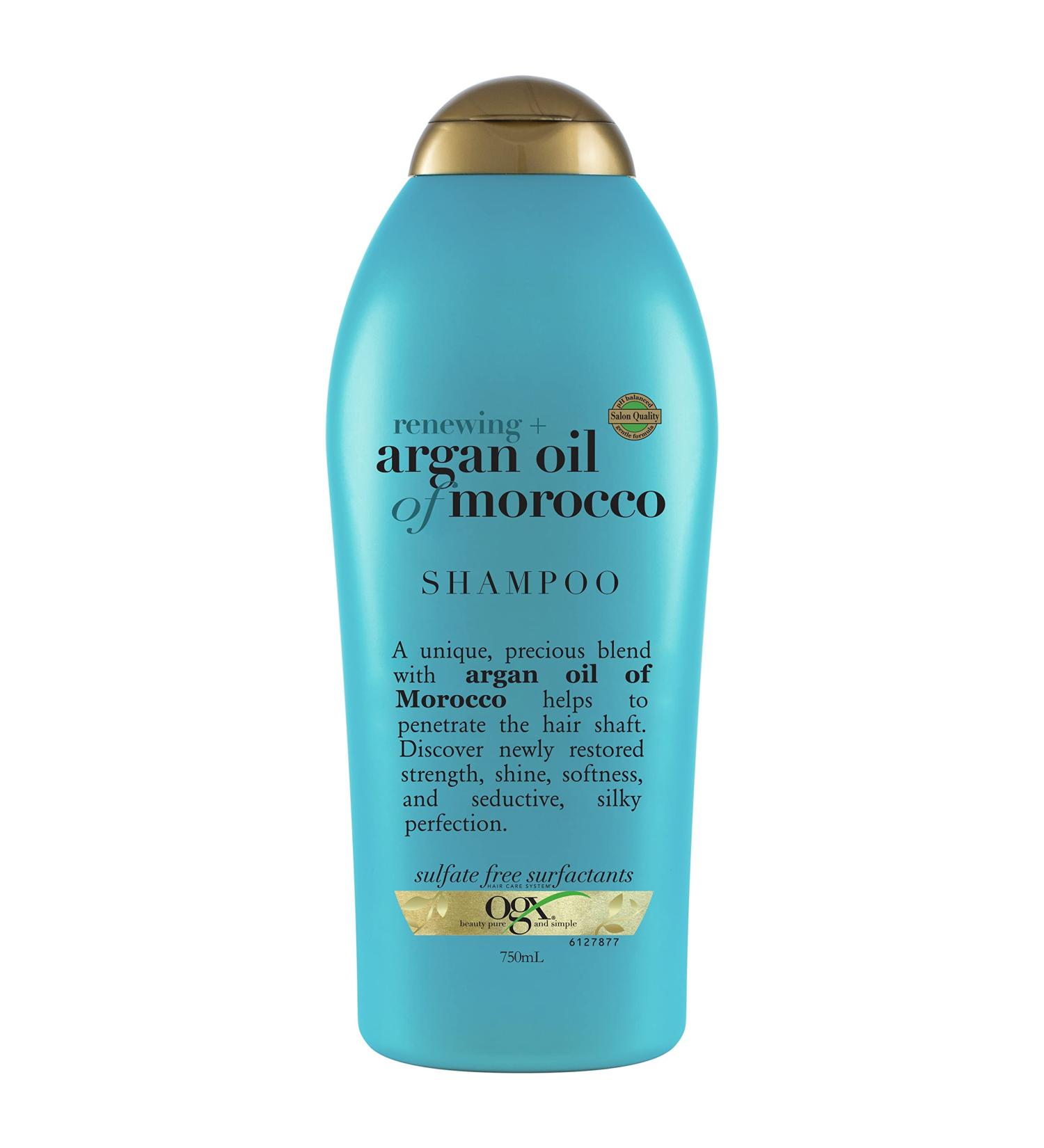 OGX Renewing Argan Oil of Morocco Hydrating Shampoo 25.4 fl oz - Cold-Pressed, Paraben and Sulfate-Free Formula for Moisturized, Soft and Strong Hair - Buy Online on GoSupps.com