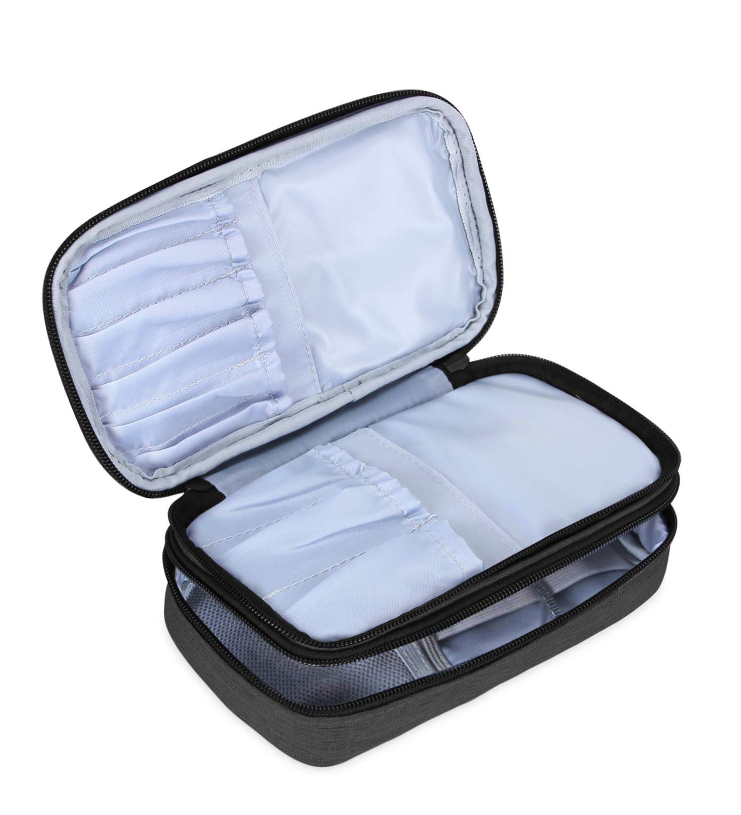 Teamoy Travel Cosmetics Brush Bag - Black 21.5cm | Ideal Makeup Accessories Organizer - Buy Online on GoSupps.com