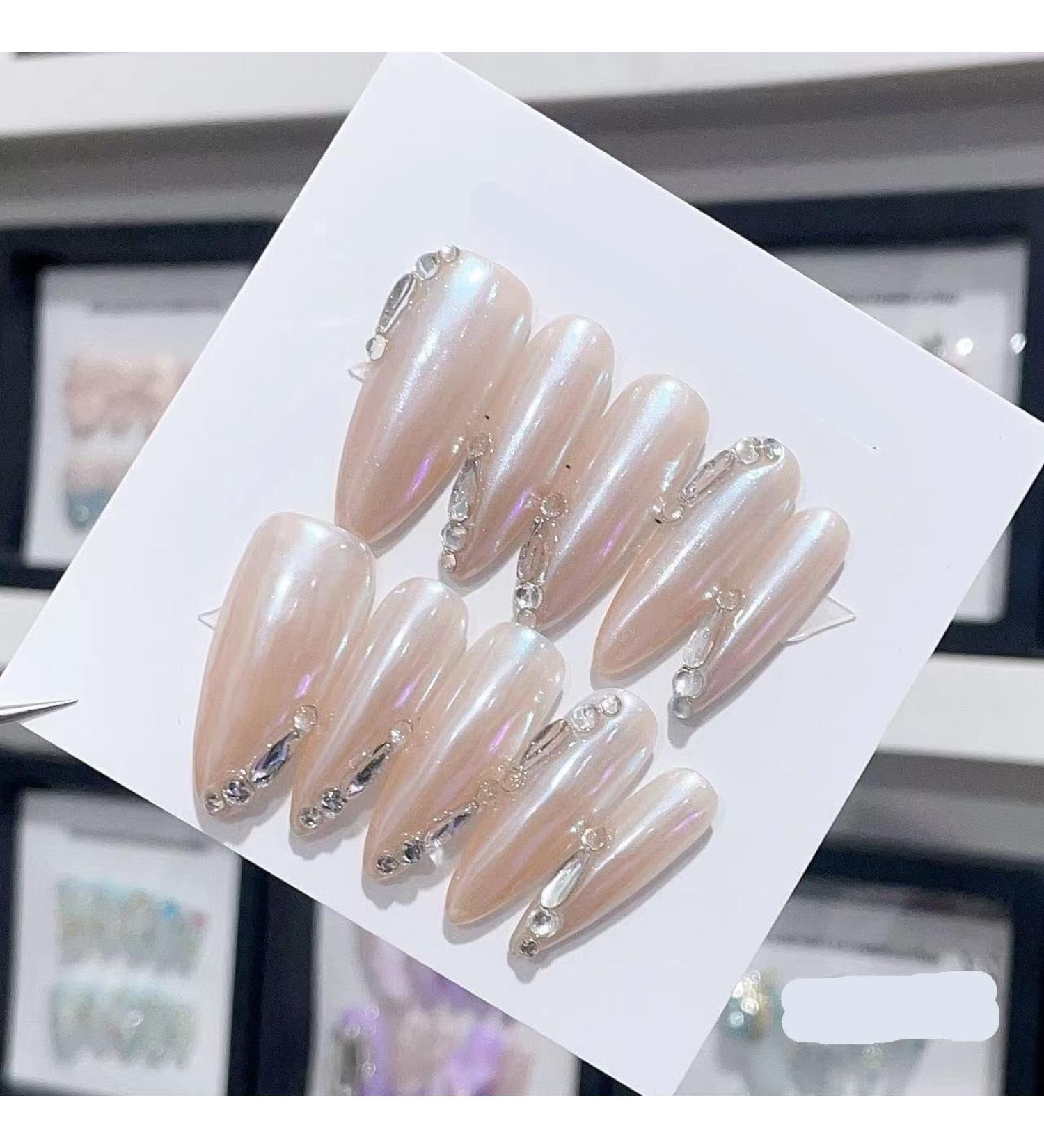 Handmade Long and Short Nail Patches for Artificial Nail Enhancement(Color:19518 Size:M) - Buy Online on GoSupps.com