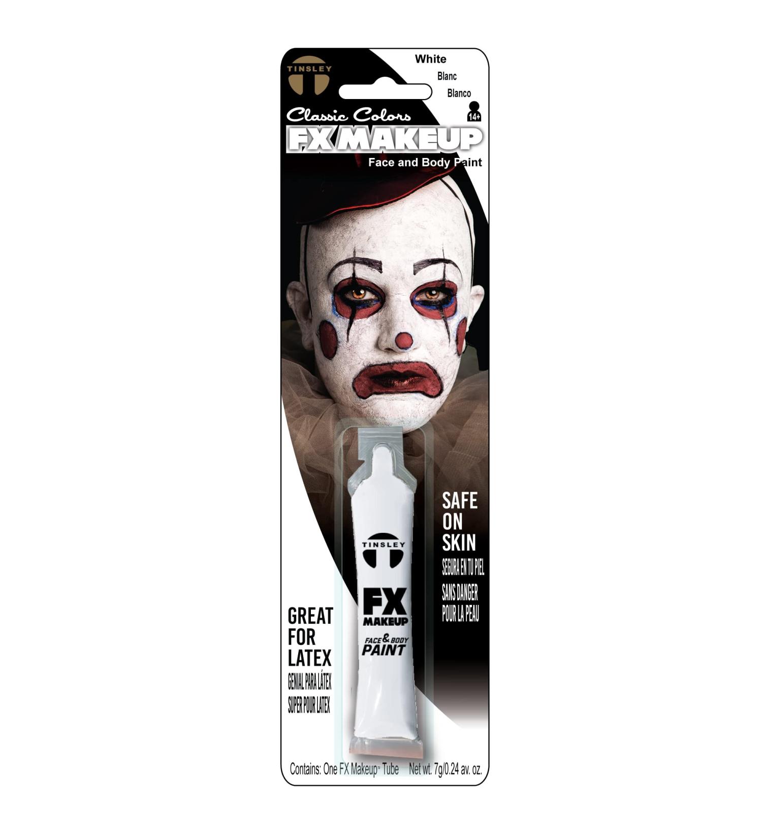 Tinsley Transfers FX Makeup - Face and Body Paint Water-Based Cream 7g / 0.24 oz Tube (White) 1 count