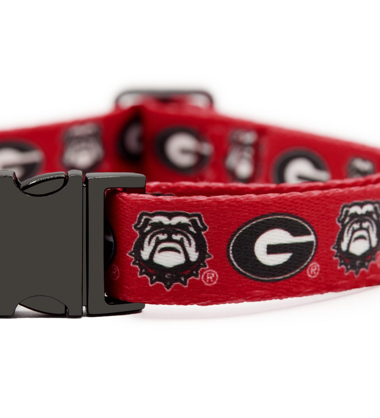 Georgia Bulldogs XS Custom Handmade Nylon Collar & Leash Set - Buy Online on GoSupps.com