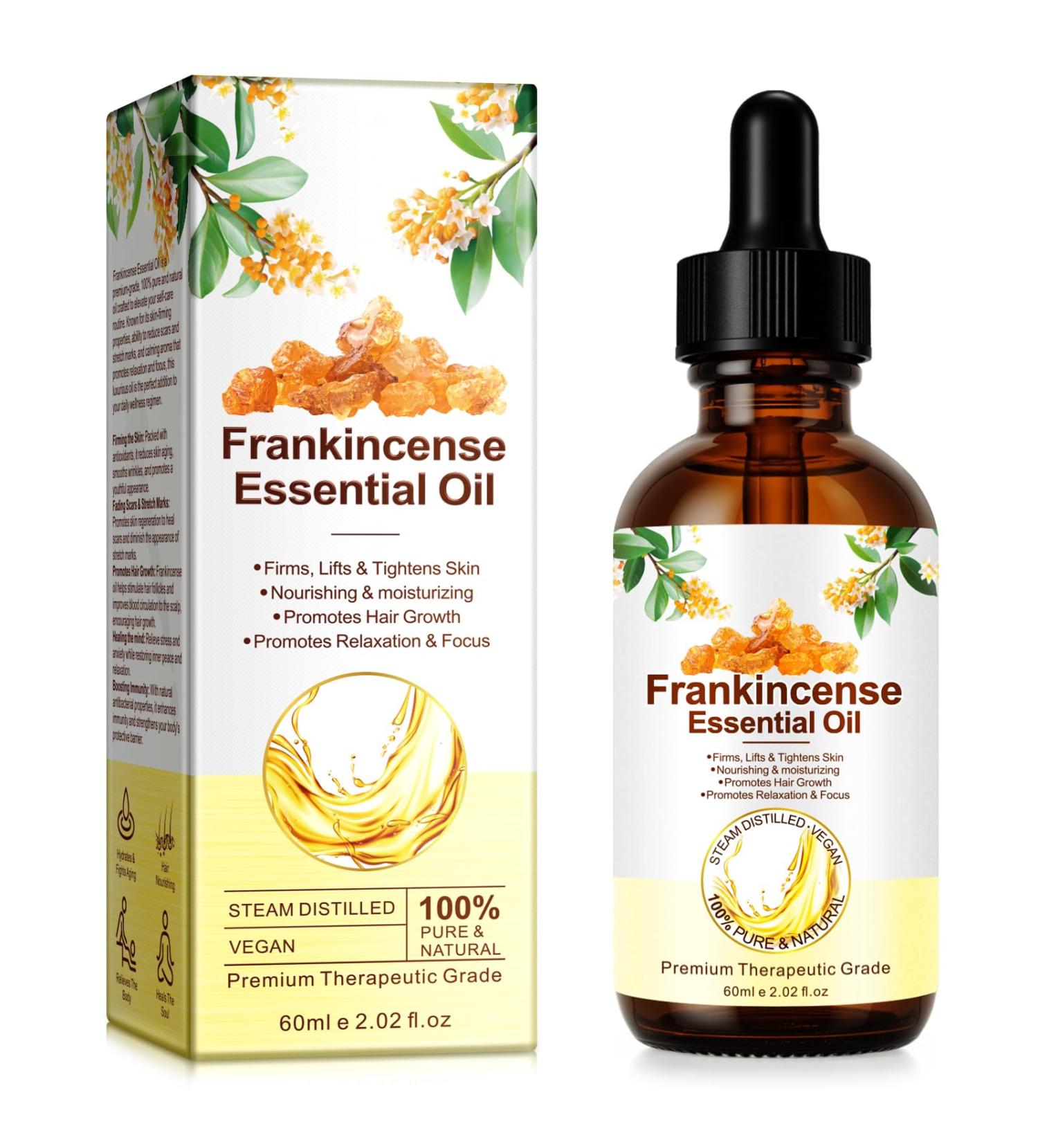 Frankincense Essential Oil Pure & Natural Premium Frankincense Oil for Face Hair Care Body Home Diffusers Aromatherapy Massage and Humidifiers 2.02 Fl.Oz/60 ML 2.02 Fl Oz (Pack of 1) - Buy Online on GoSupps.com