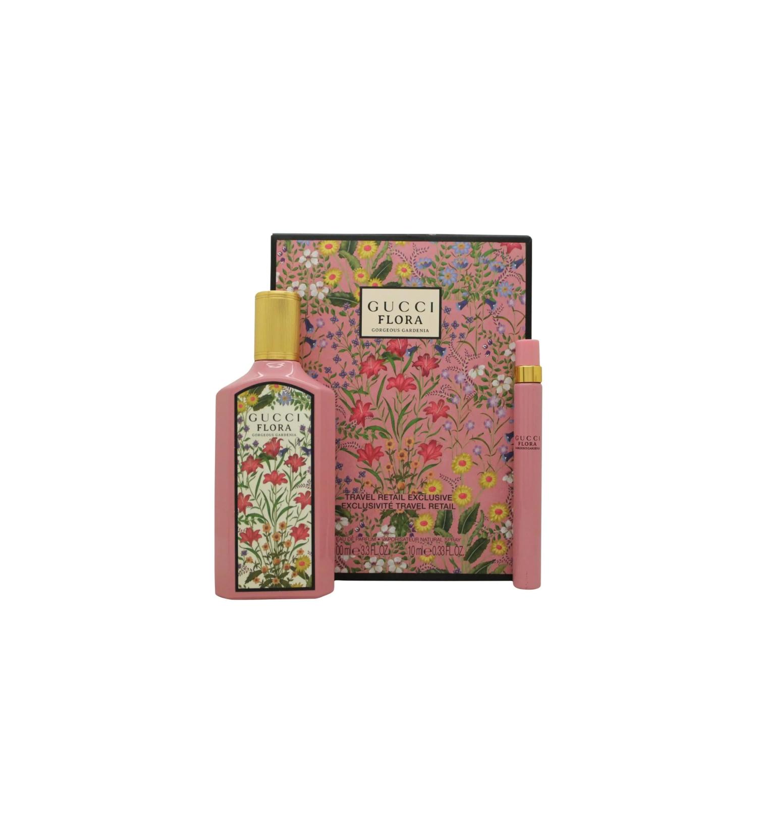 Gucci Flora Gorgeous Gardenia Gift Set for Women Eau de Parfum Spray 3.3 Ounce + Travel spray EDP 0.33 Oz - Buy Online on GoSupps.com