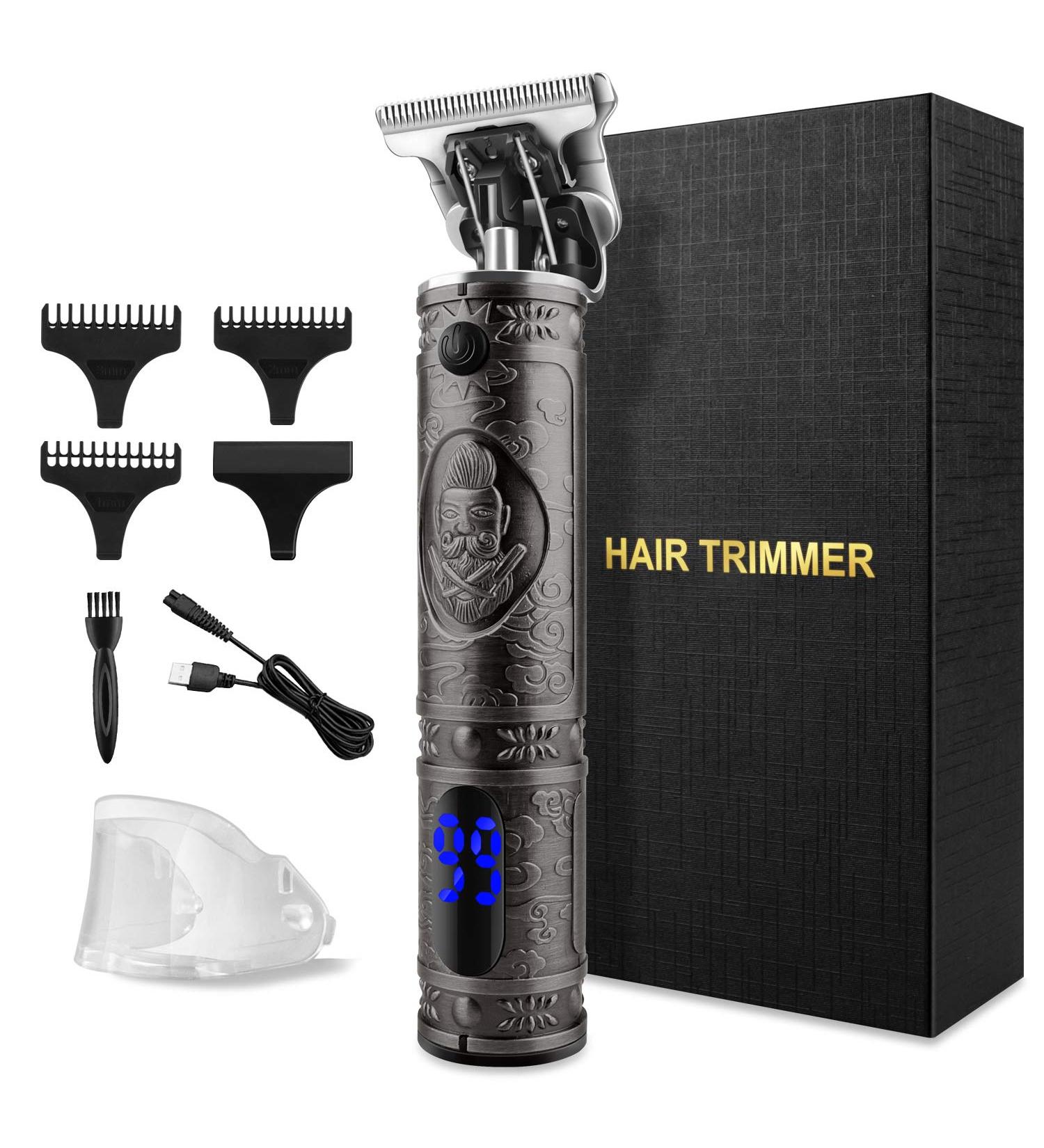 Professional Cordless Hair Clippers for Men - T-Blade Trimmer with LCD Display | Zero Gapped Bald Head Hair Cutting - Buy Online on GoSupps.com