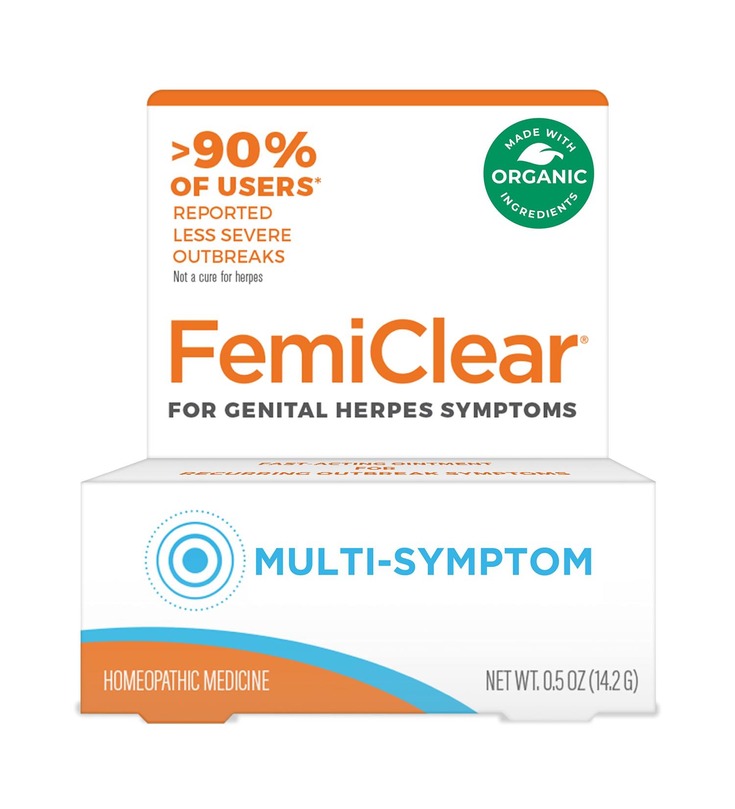 FemiClear Genital Herpes Treatment - Multi-Symptom Relief with All-Natural Ingredients - 0.5oz - Buy Online on GoSupps.com