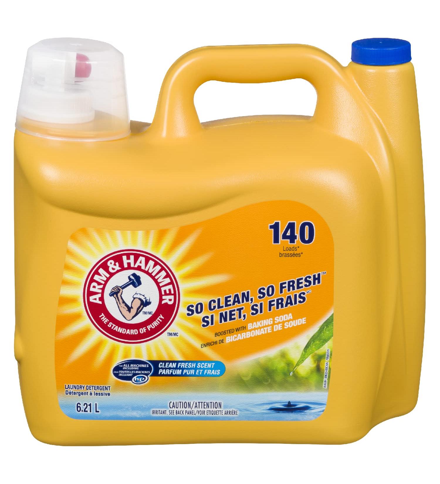 Arm & Hammer Laundry Detergent Liquid Soap Clean Fresh Scent 140 Loads 6.21 L Value Size - Buy Online on GoSupps.com
