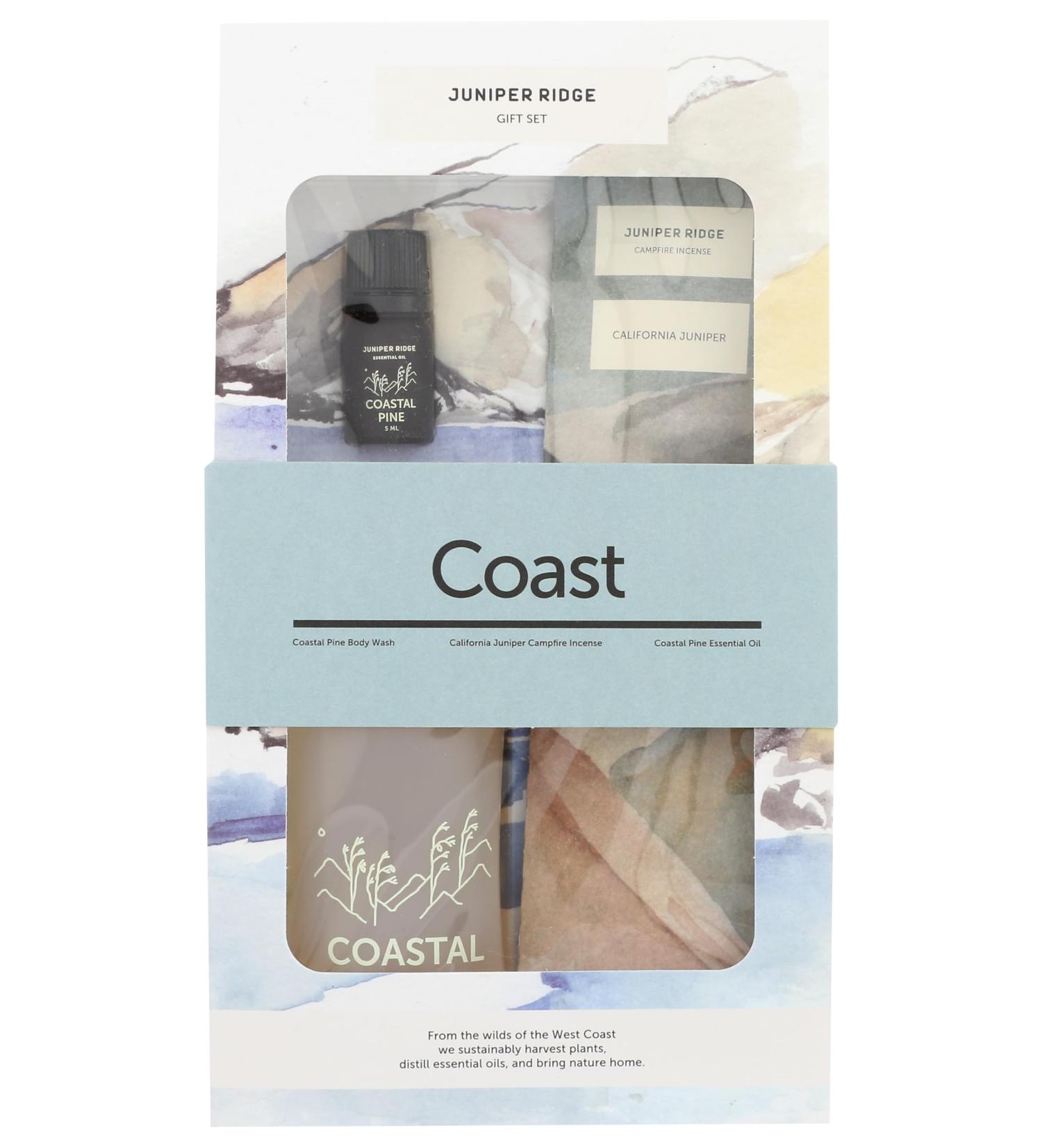 JUNIPER RIDGE Coast Body Wash Incense And Essential Oil Gift Pack 3 CT - Buy Online on GoSupps.com