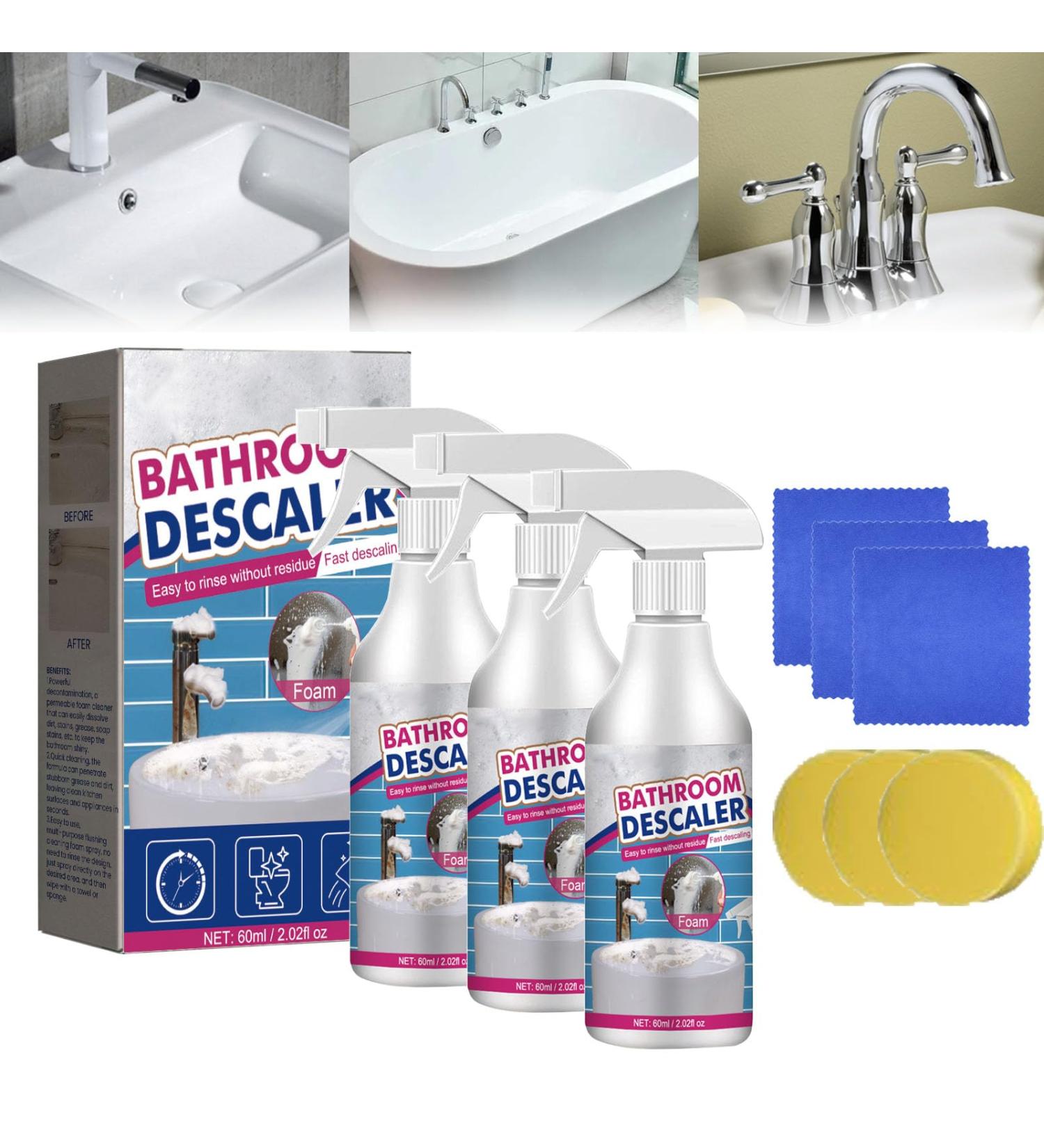 Reshline Stubborn Stains Cleaner Reshline Foam Cleaner Reshline Cleaner Bathroom Descaler Foam Cleaner Powerful All Purpose Reshline Bathroom Cleaner for Bathtub Sink Toilet Tiles (3) - Buy Online on GoSupps.com