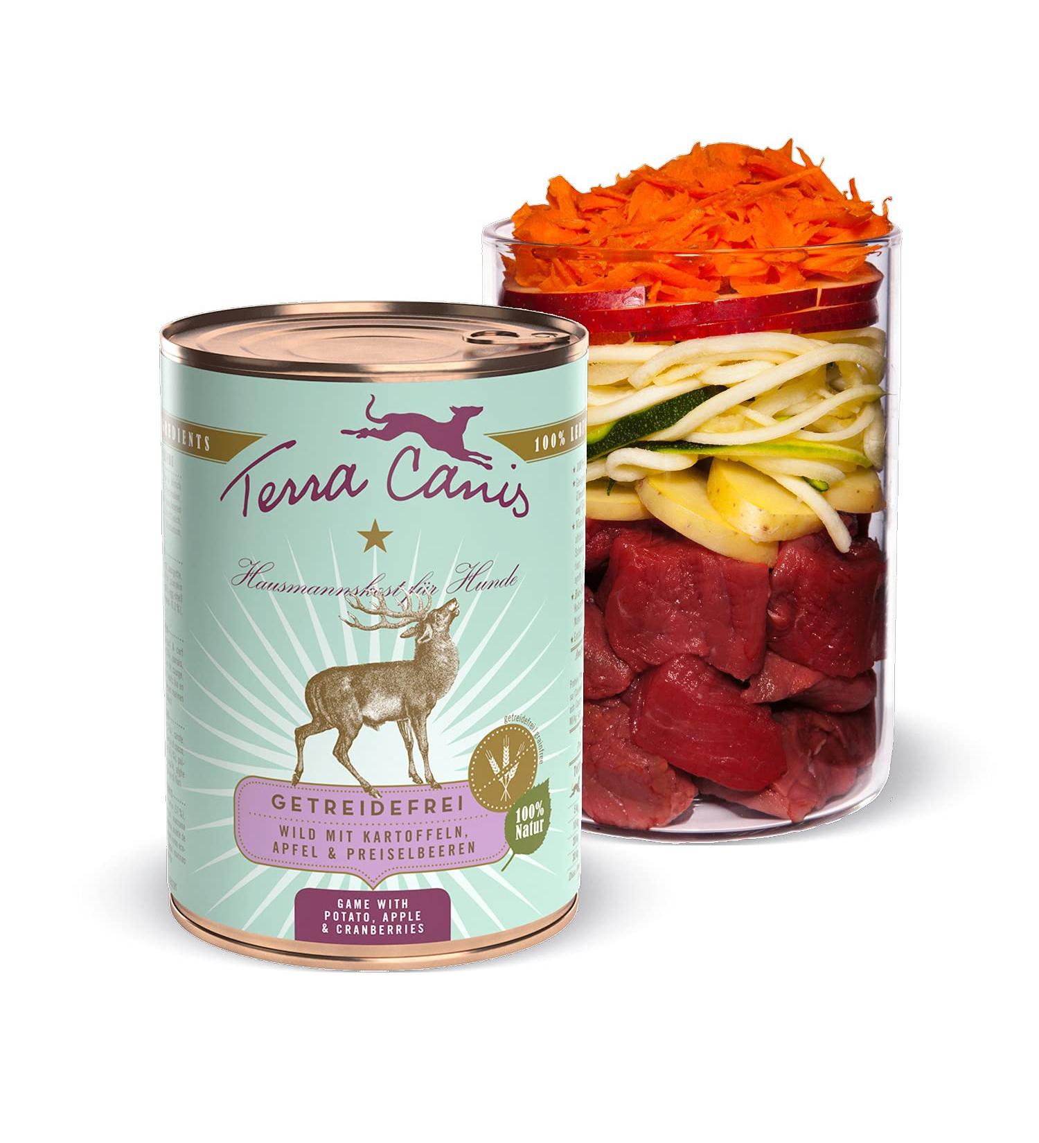 Terra Canis Grain-Free Wet Dog Food 400g - Wild Potato Apple & Cranberry - Premium Raw Quality Low-Allergenic & Gluten-Free - Buy Online on GoSupps.com
