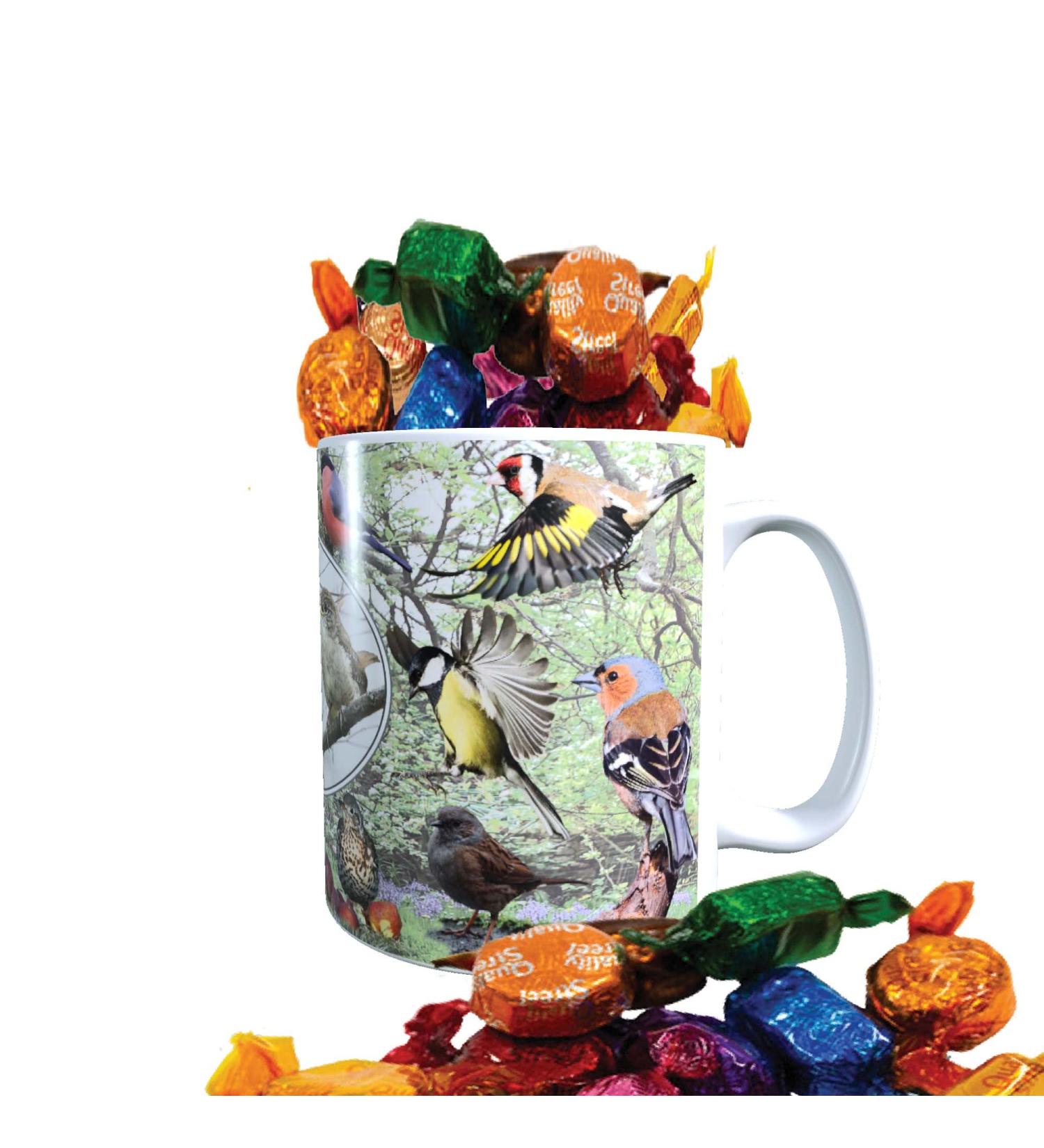 British Garden Birds Mug with Choice of Sweets Gift - Buy Online on GoSupps.com
