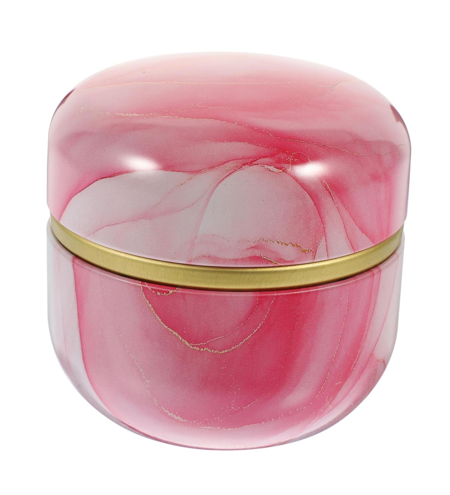 COLLBATH Loose Powder Storage Box Mini Powder Puff Tea Organizer for Tea Bags Coin Box Man Pink Tinplate Face - Buy Online on GoSupps.com