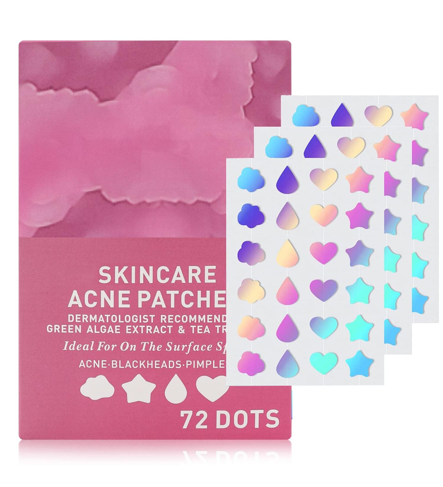 Vastcury Acne Patches with Natural Plant Extracts & Tea Tree Oil - 72 Hydrocolloid Dots for Acne Treatment - Buy Online on GoSupps.com