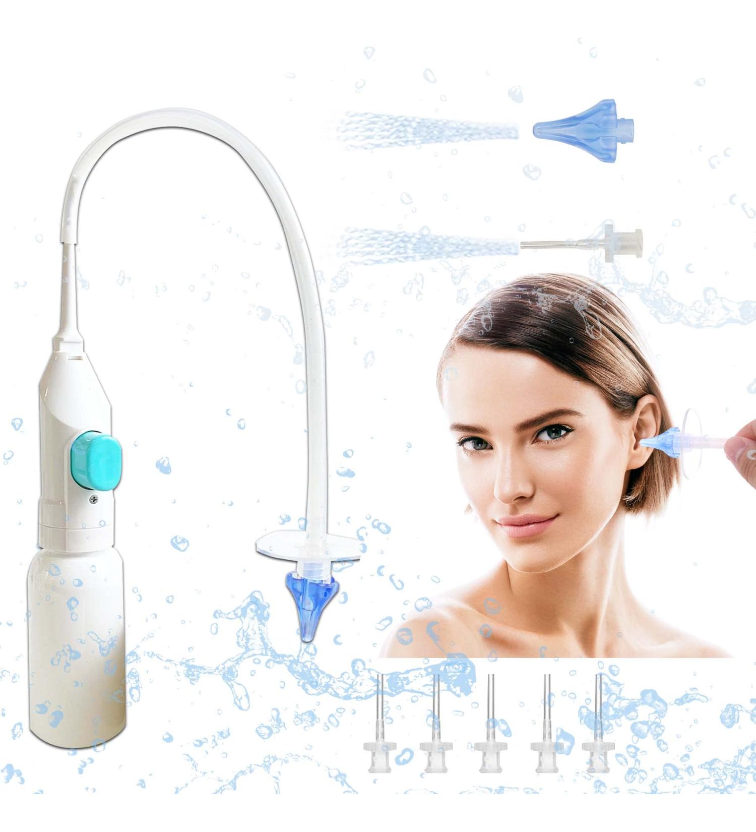 XJRHSCGS Ear Wax Removal Kit - Ear Irrigation Kit for Gentle Ear Cleaning - 5 Disposable Tips, 1 Reusable Tip, Silicone Hose - Safe & Effective for Adults & Kids - Buy Online on GoSupps.com